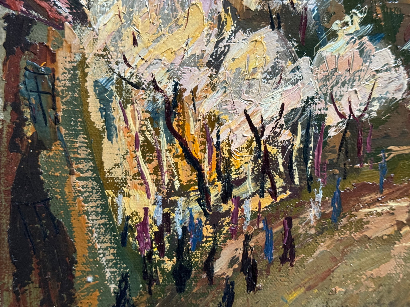 Oil painting with frame Bernardine monastery in Evening Lviv K. Leonid - 6