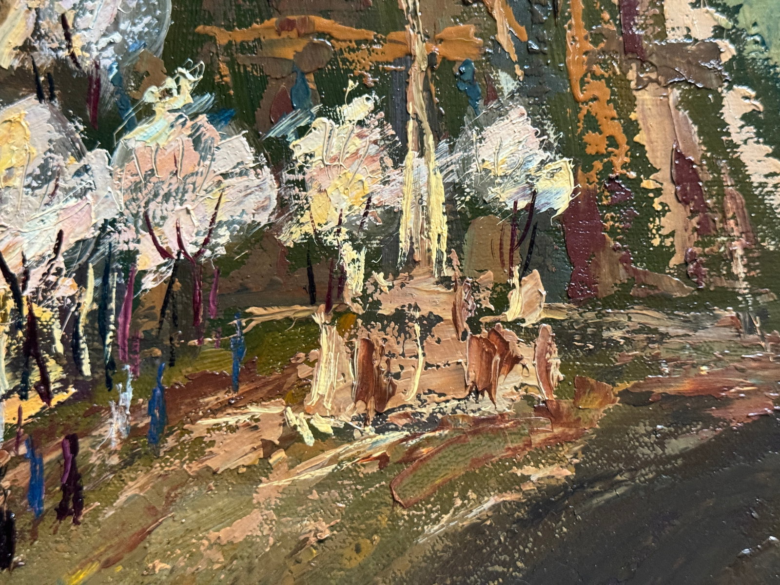 Oil painting with frame Bernardine monastery in Evening Lviv K. Leonid - 7