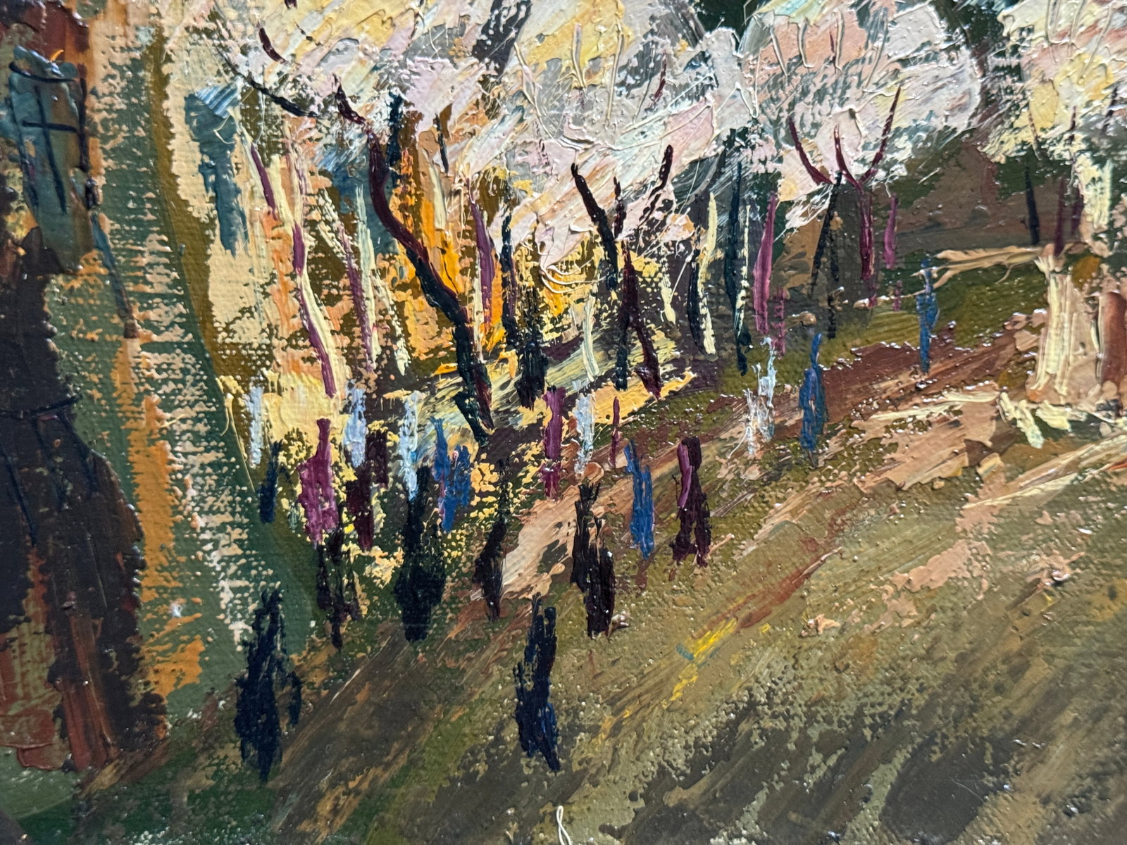 Oil painting with frame Bernardine monastery in Evening Lviv K. Leonid - 9