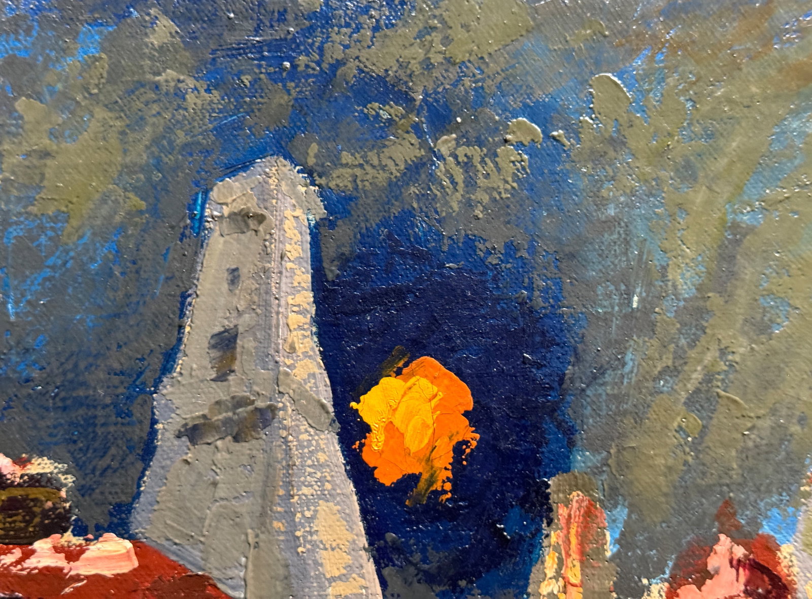 Oil painting with frame square in Lviv K. Leonid - 2