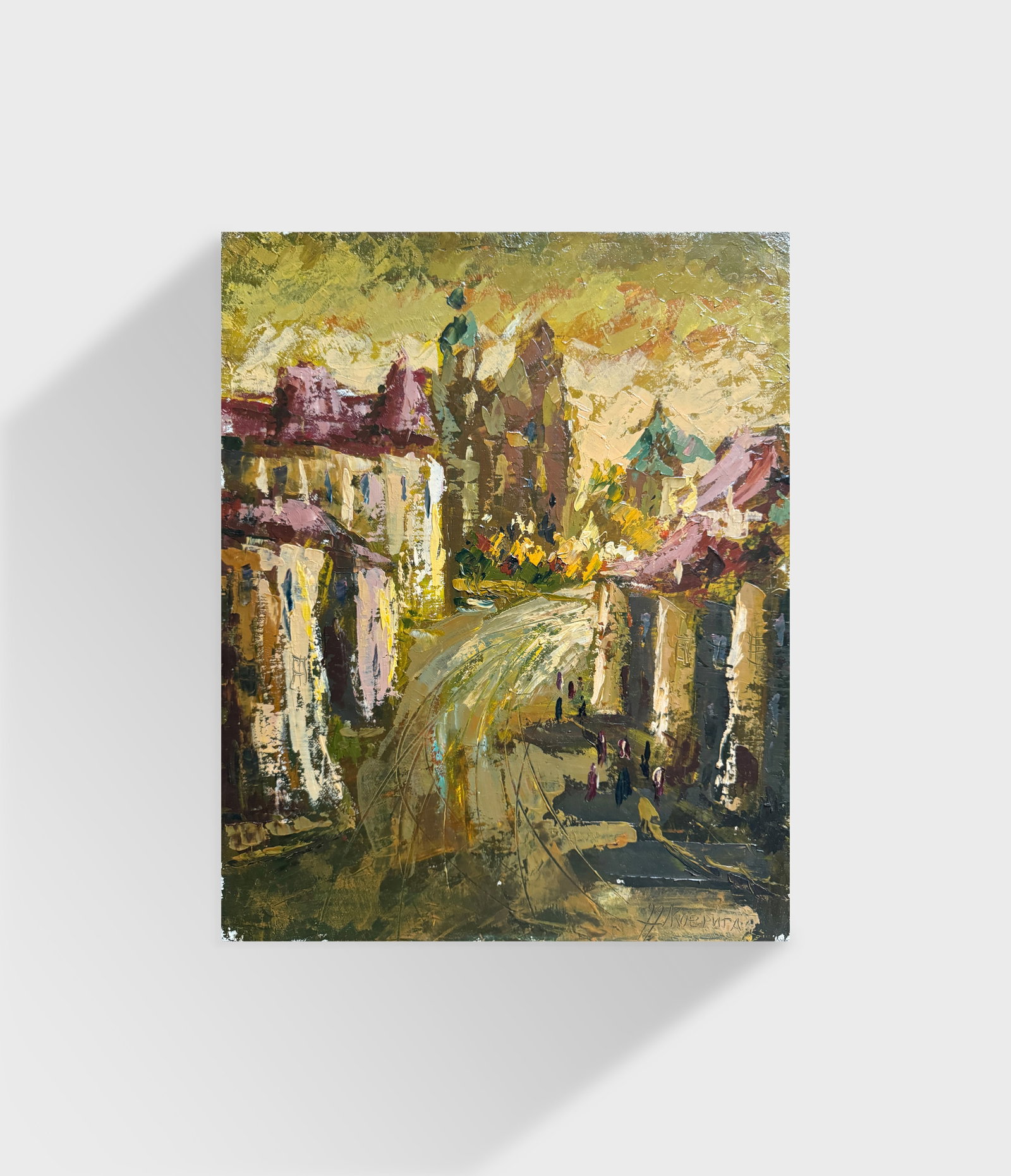 Oil painting with frame Lviv in the evening K. Leonid - 11