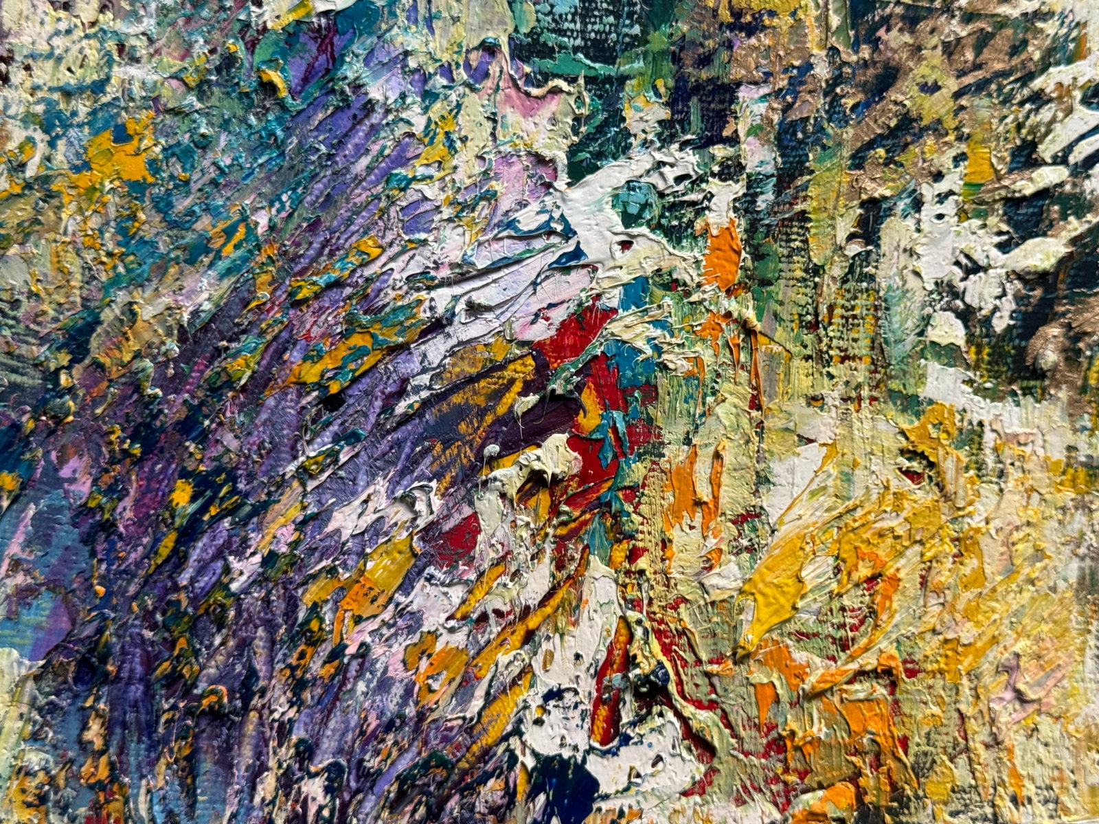 Abstract Oil painting with frame Bernardine monastery in Lviv K. Leonid - 6