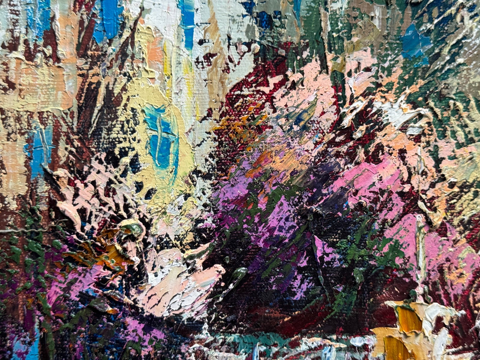 Abstract Oil painting with frame Bernardine monastery in Lviv K. Leonid - 5