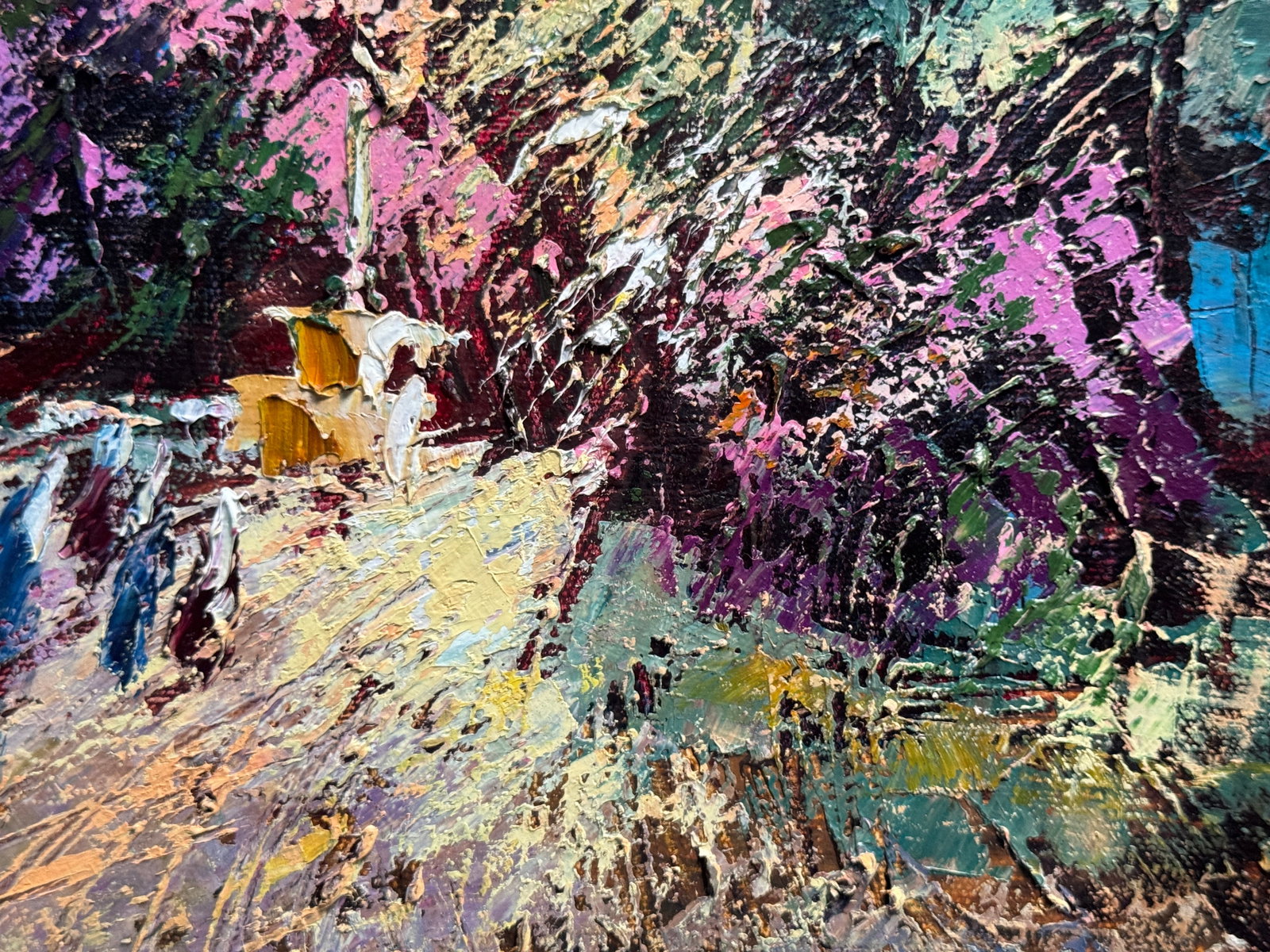 Abstract Oil painting with frame Bernardine monastery in Lviv K. Leonid - 7