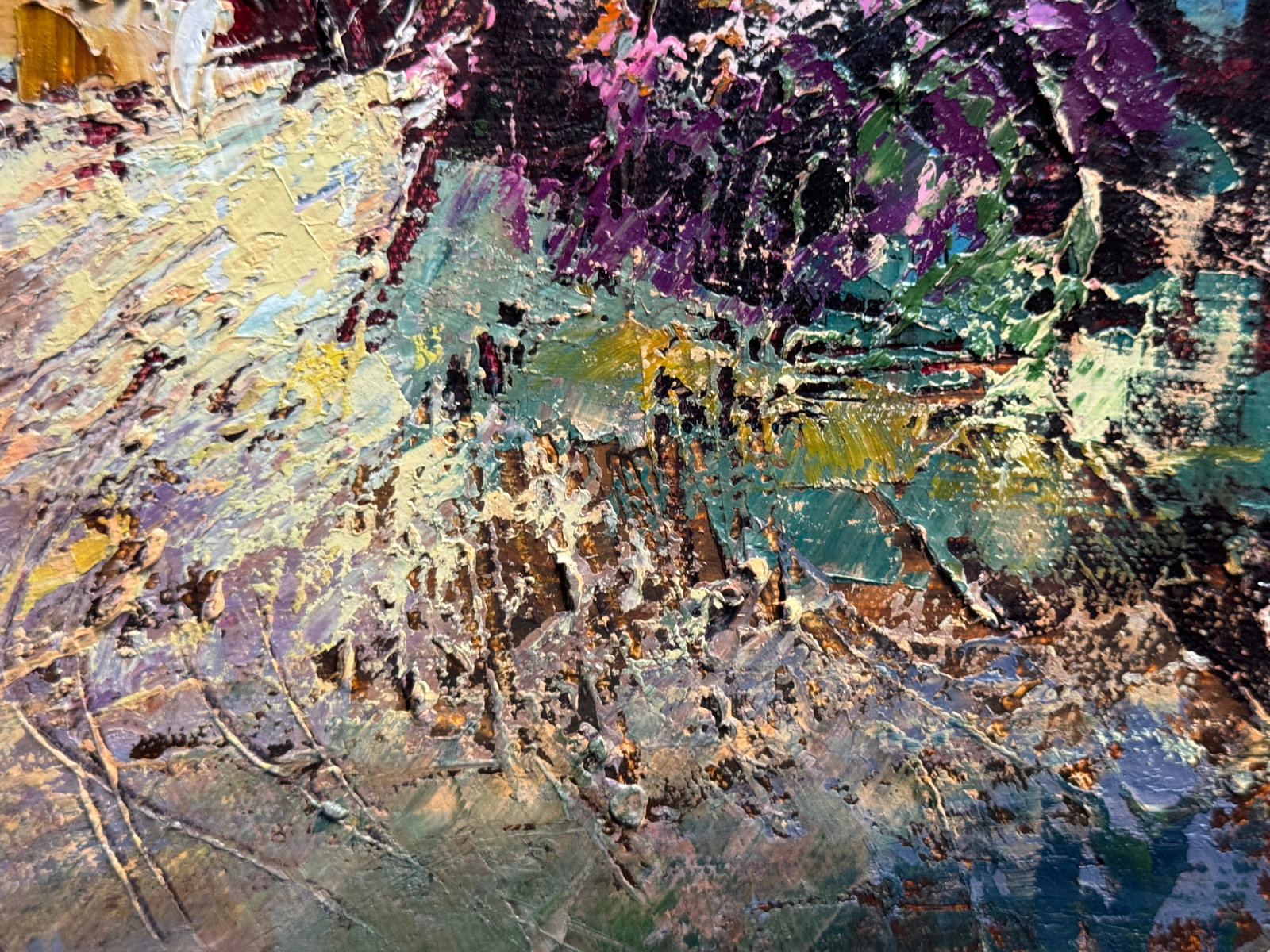 Abstract Oil painting with frame Bernardine monastery in Lviv K. Leonid - 8