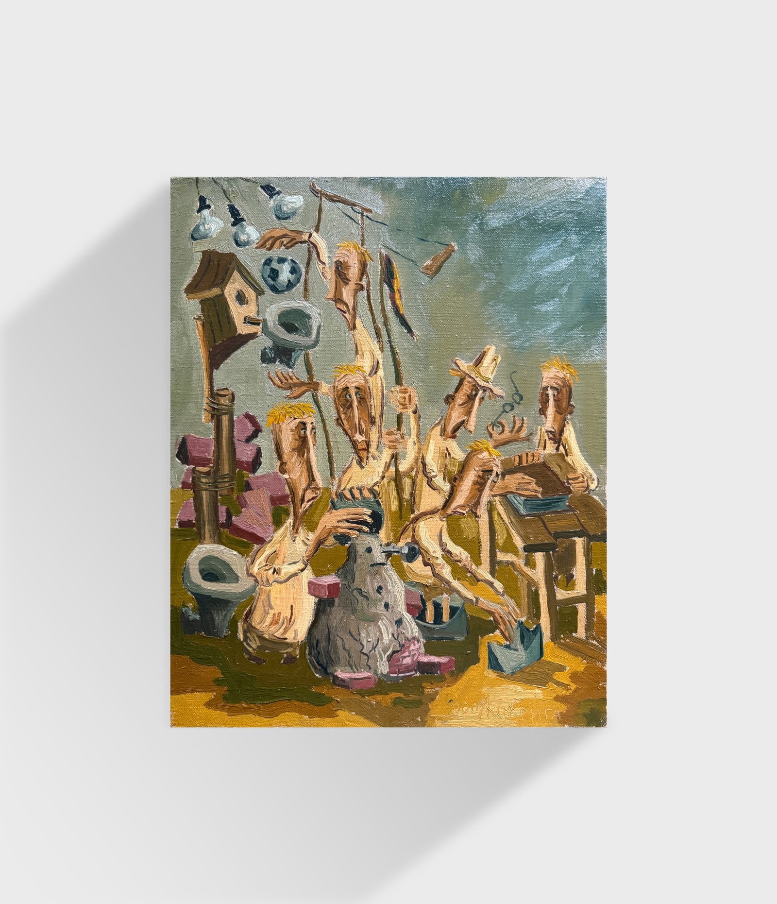 Oil painting with frame absurdity K. Leonid - 11