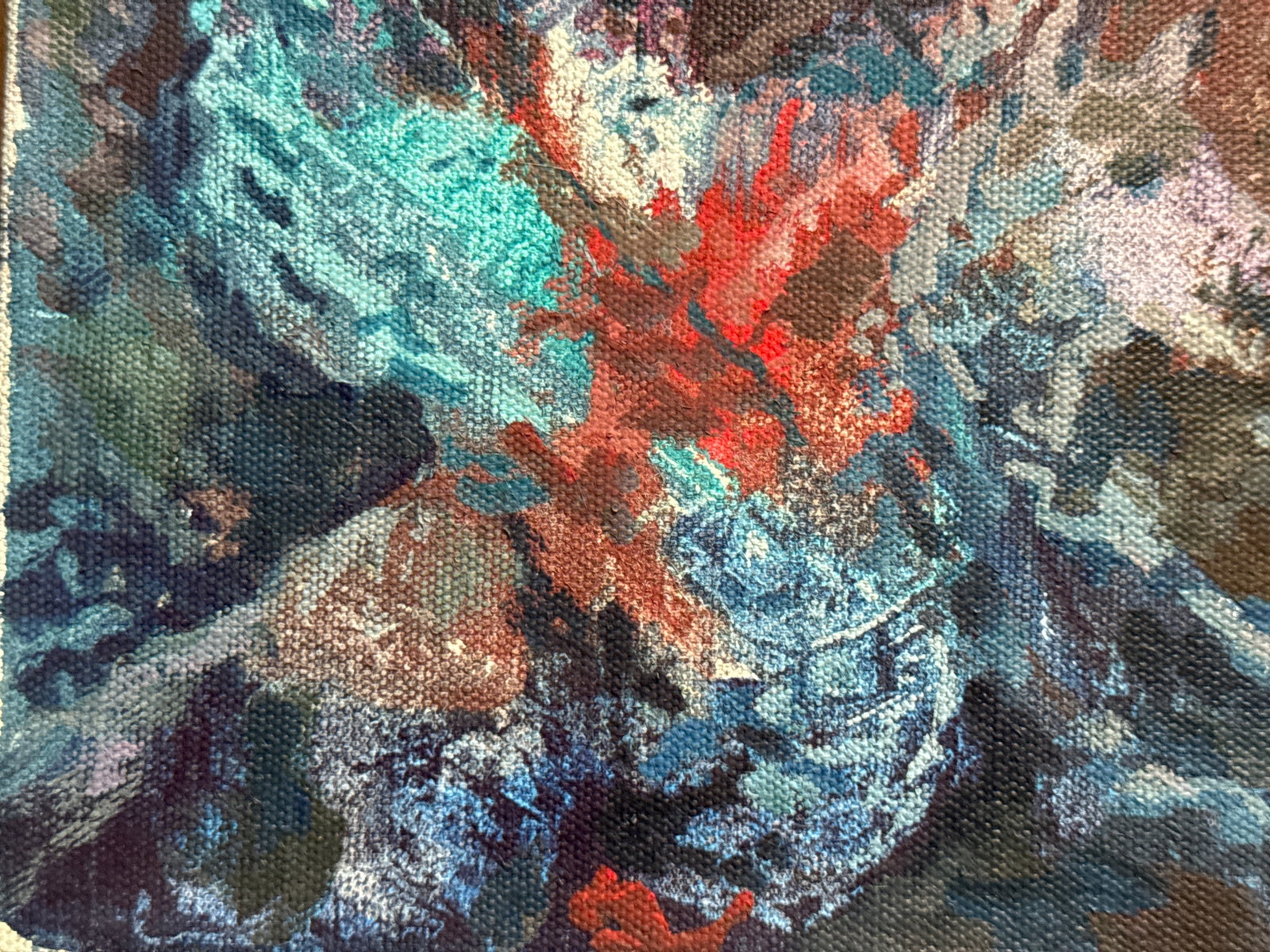 Abstract Oil painting with frame Theater of the Absurd K. Leonid - 5