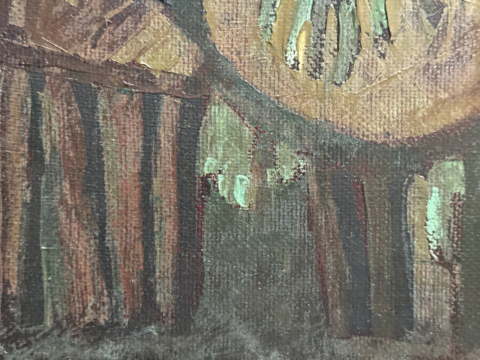 Oil painting with frame Sad and funny clowns K. Leonid - 9