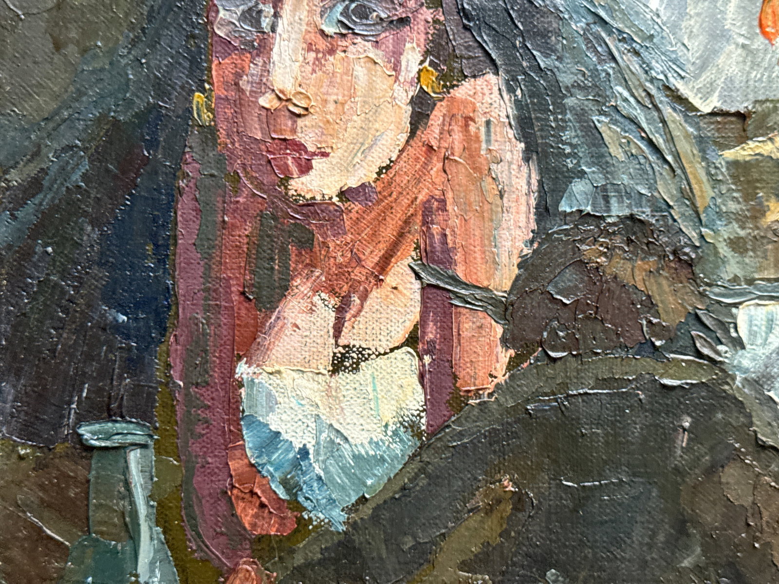 Oil painting with frame godmother K. Leonid - 6