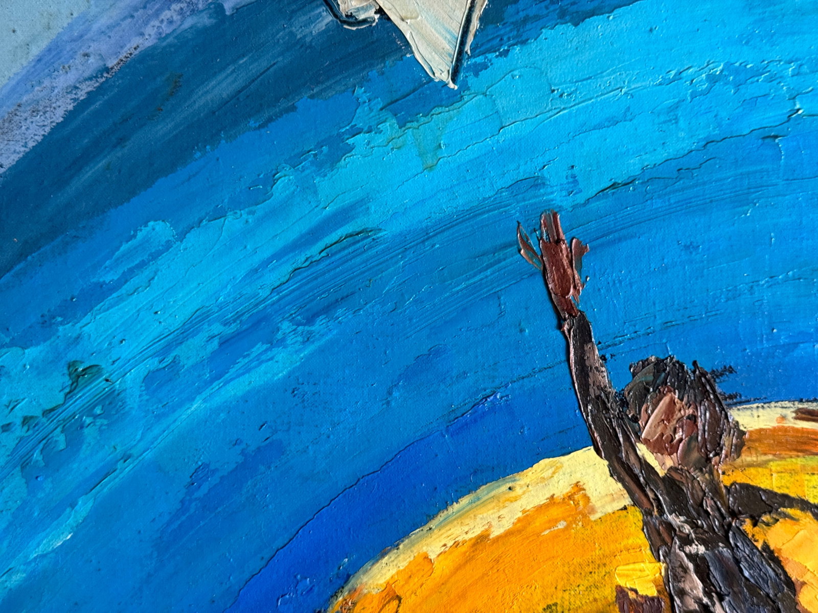 Oil painting with frame An uninhabited island K. Leonid - 3