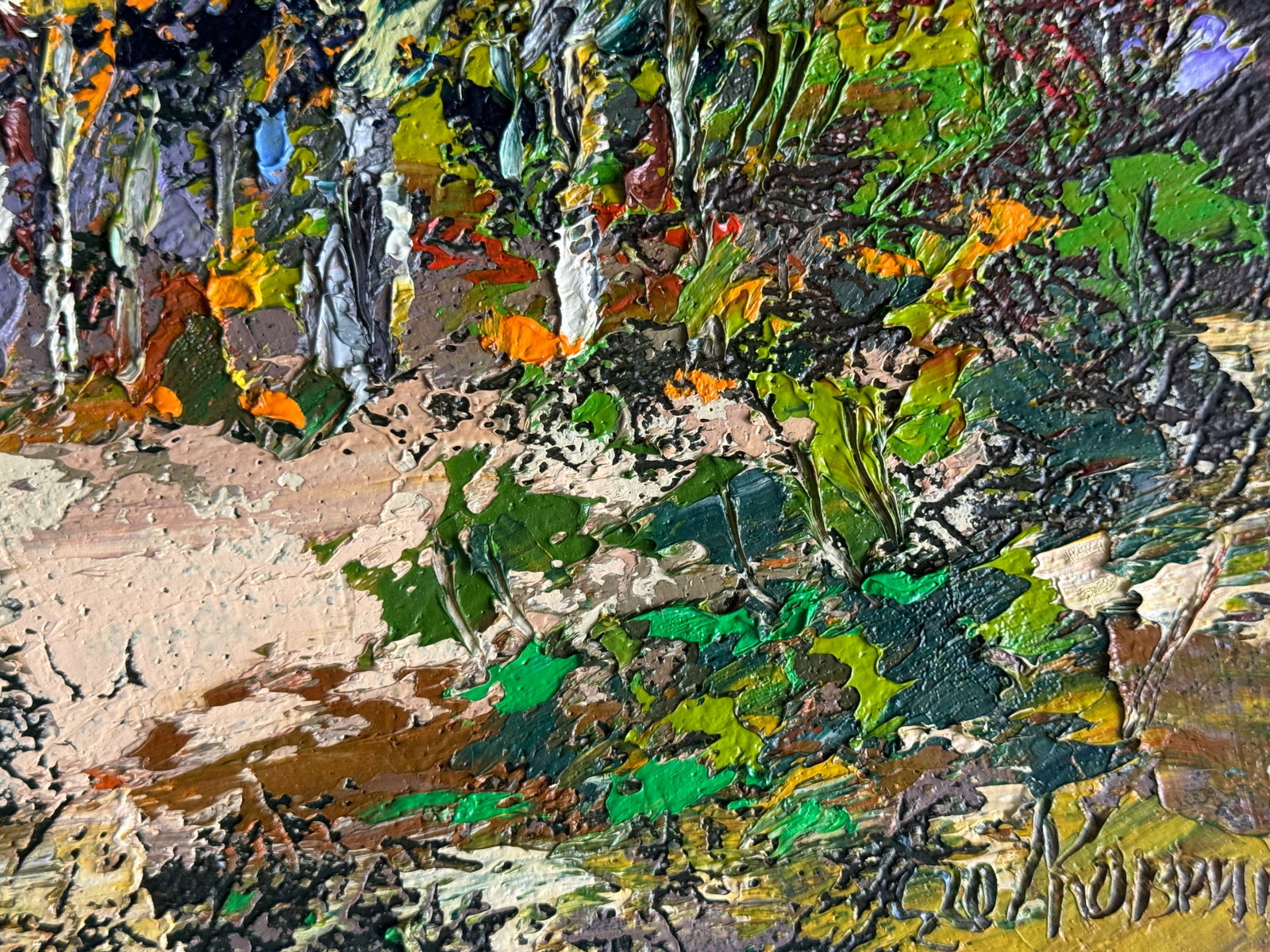 Oil painting with frame Autumn K. Leonid - 9