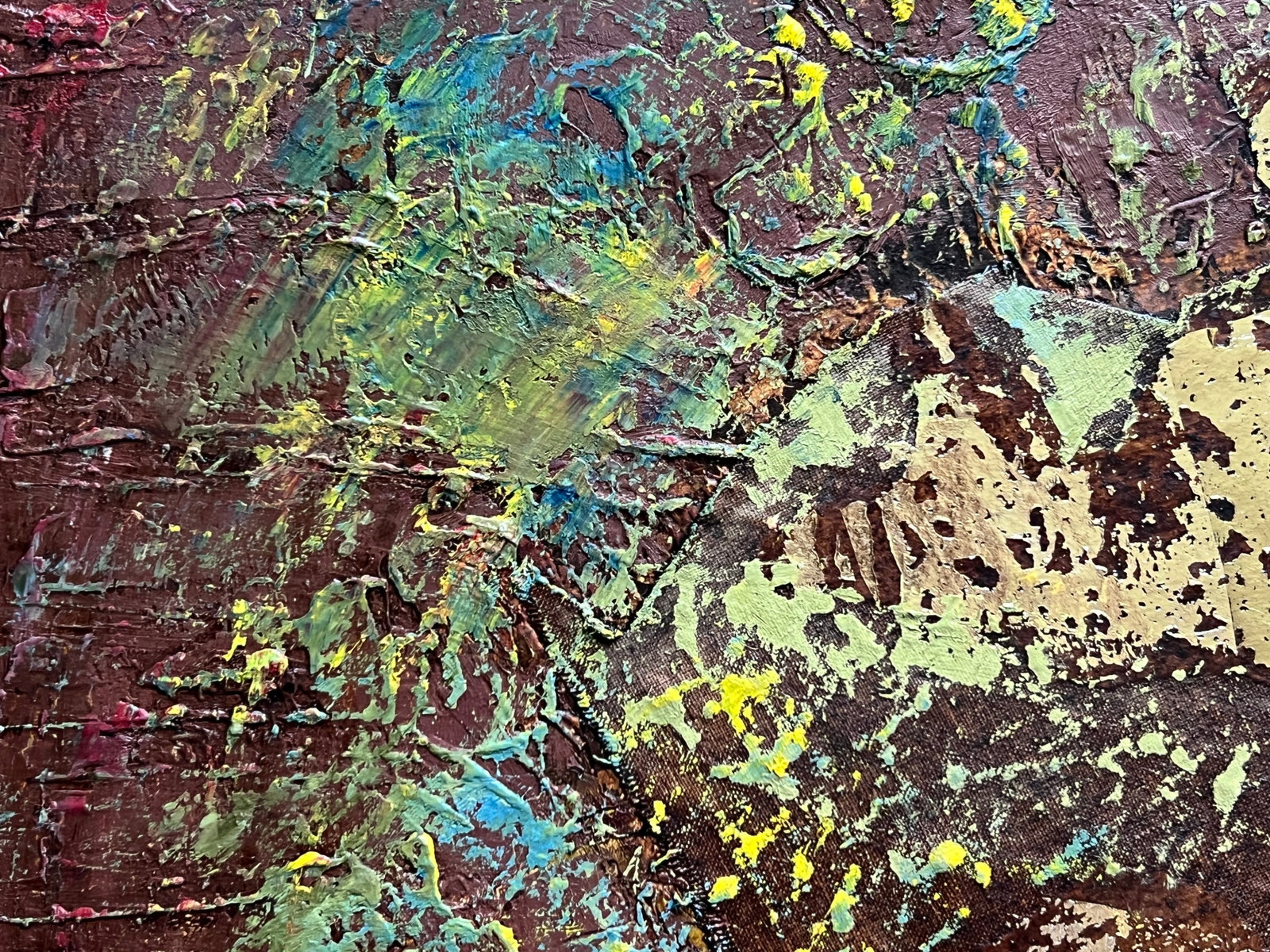Abstract Oil painting with frame Fish K. Leonid - 5