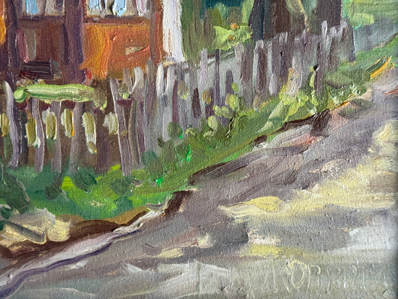 Oil painting with frame An old house K. Leonid - 10