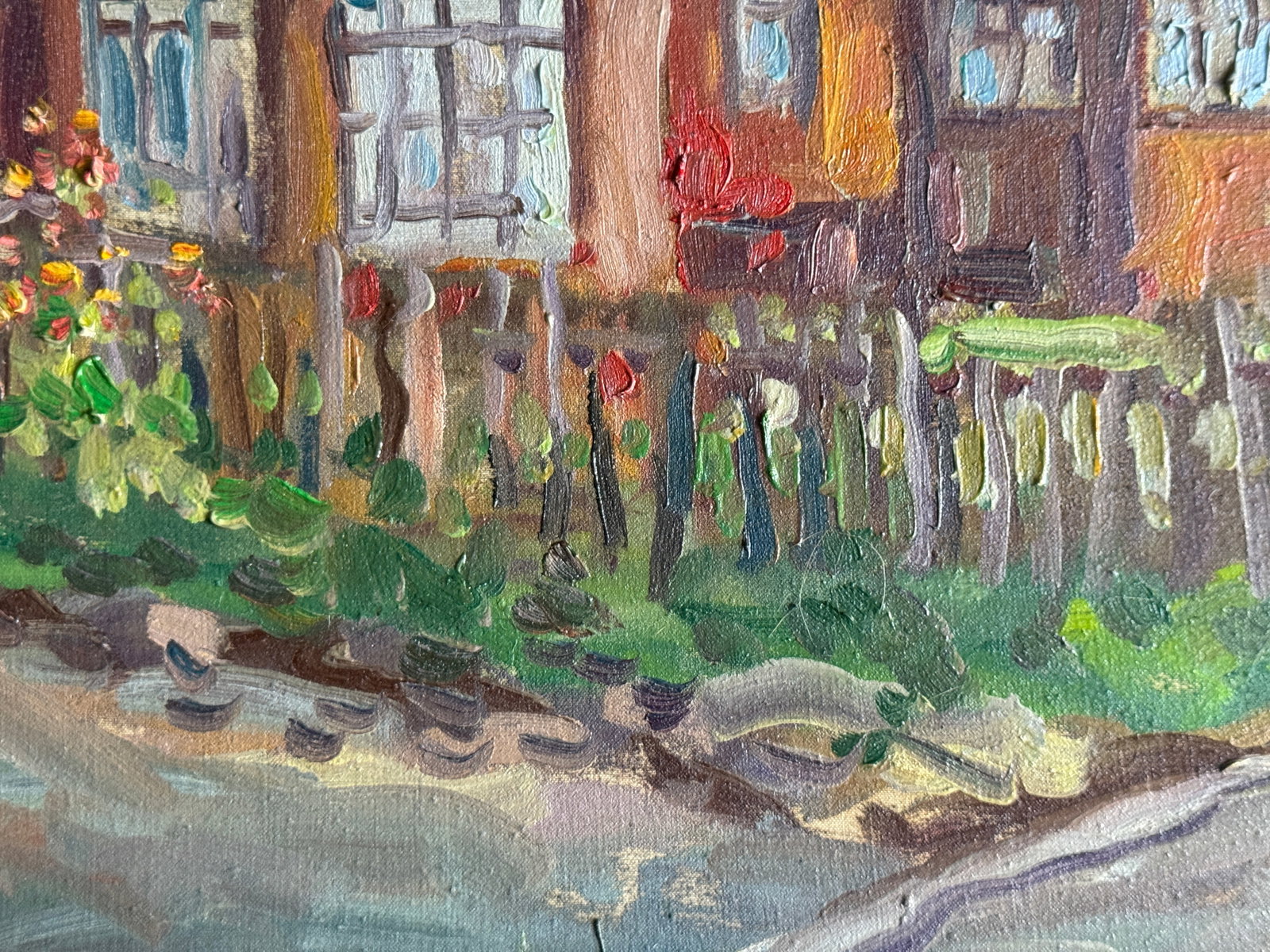 Oil painting with frame An old house K. Leonid - 5