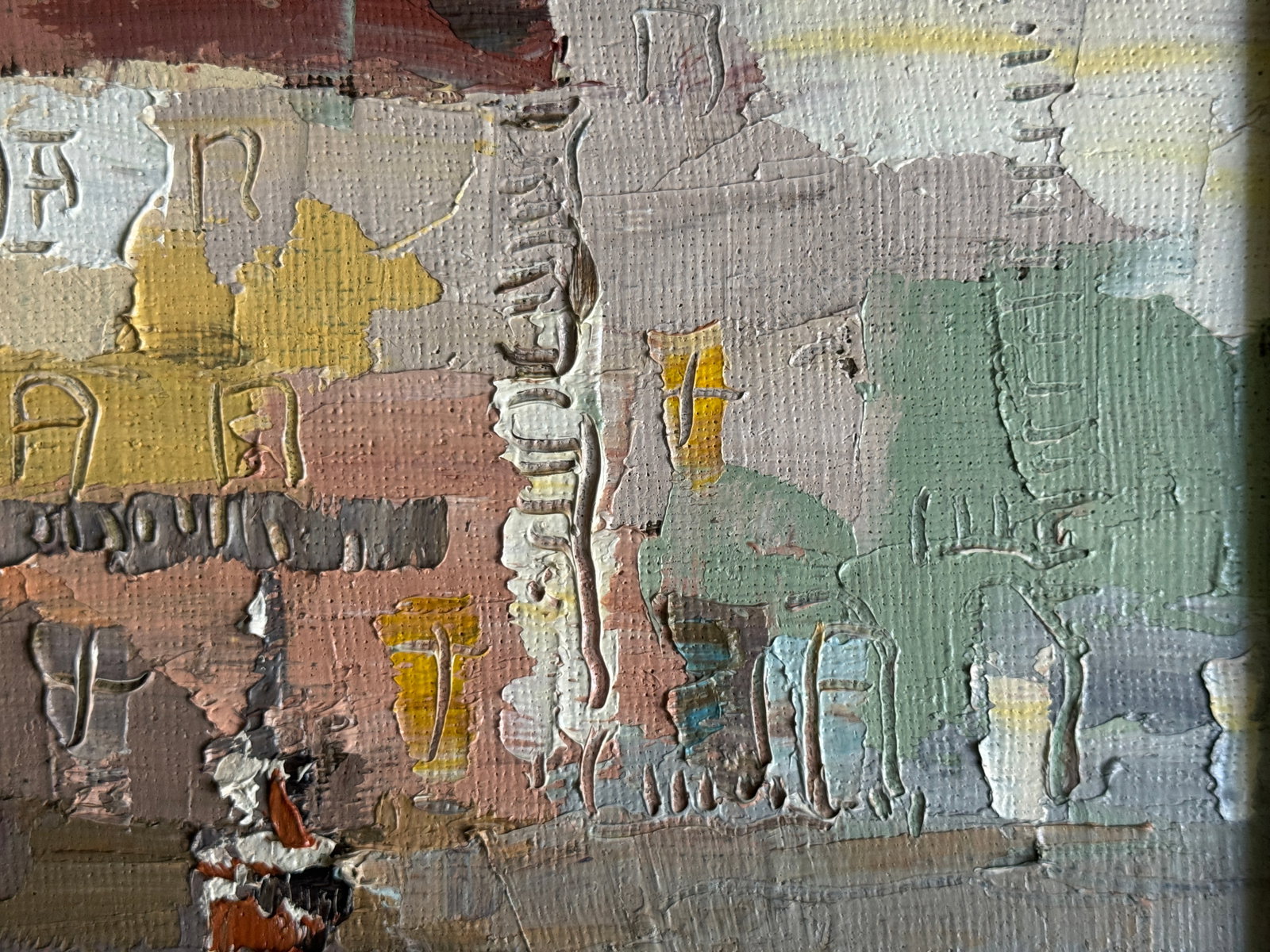 Oil painting with frame Lviv Square K. Leonid - 5