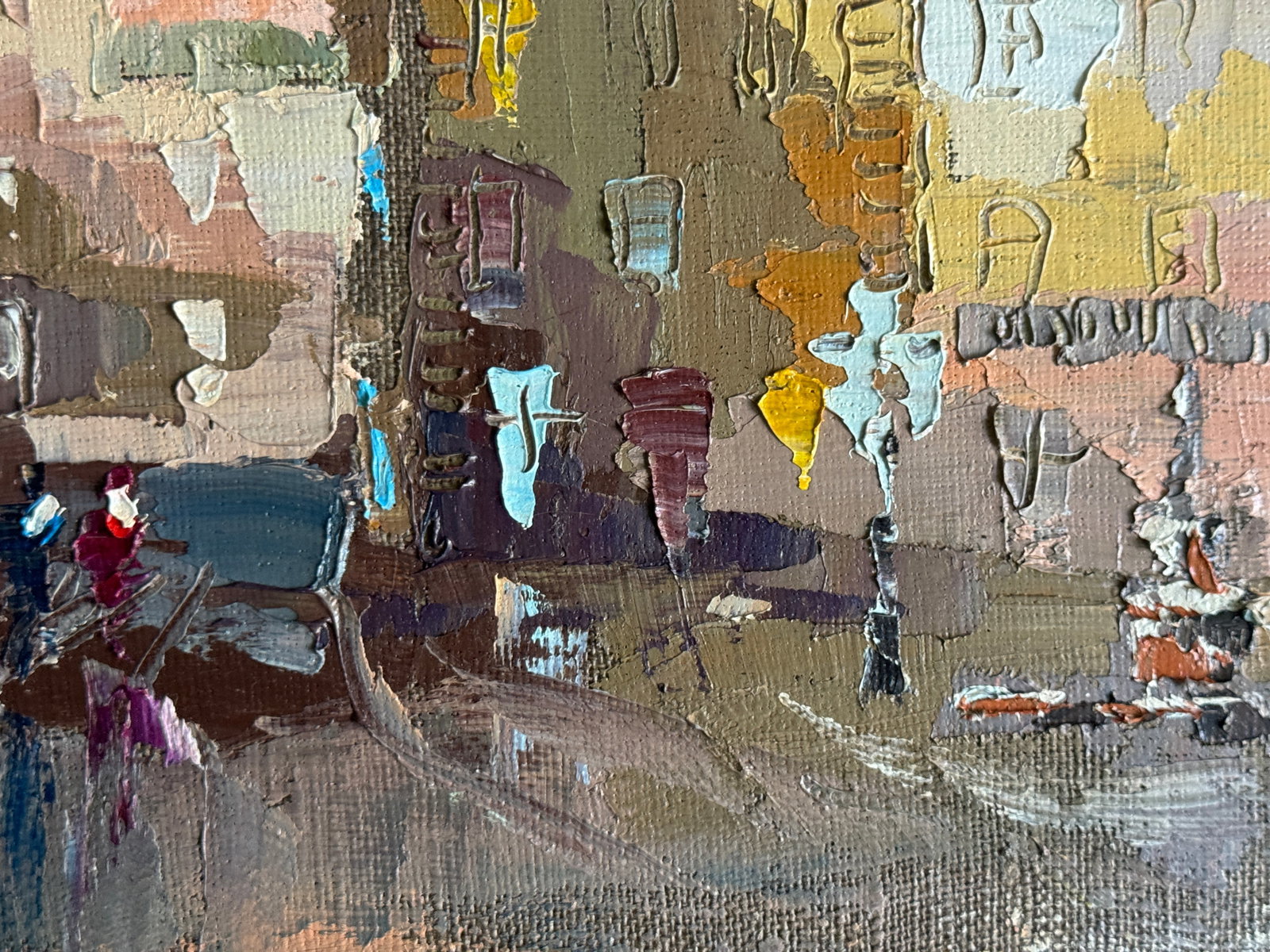 Oil painting with frame Lviv Square K. Leonid - 7