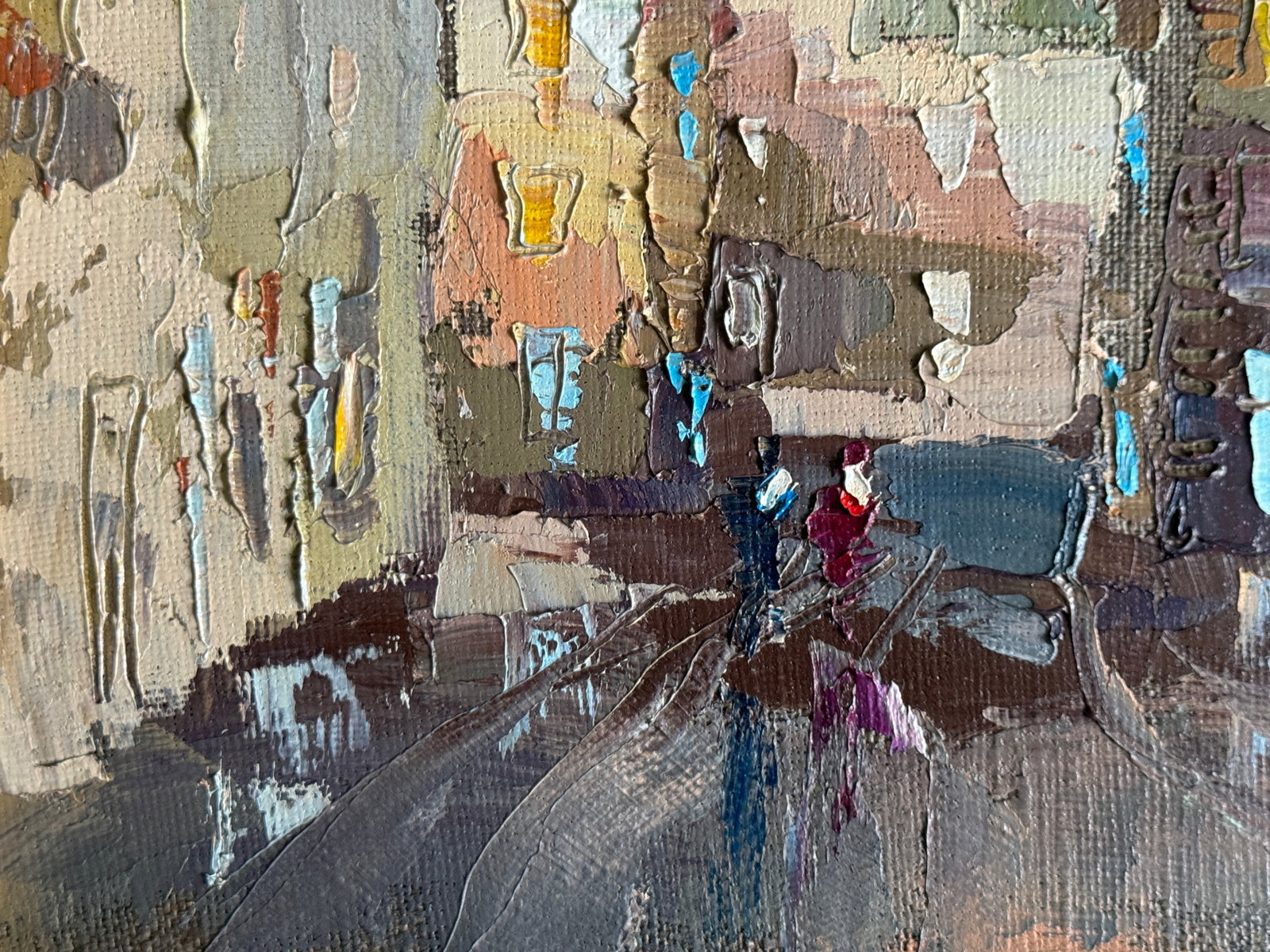 Oil painting with frame Lviv Square K. Leonid - 8