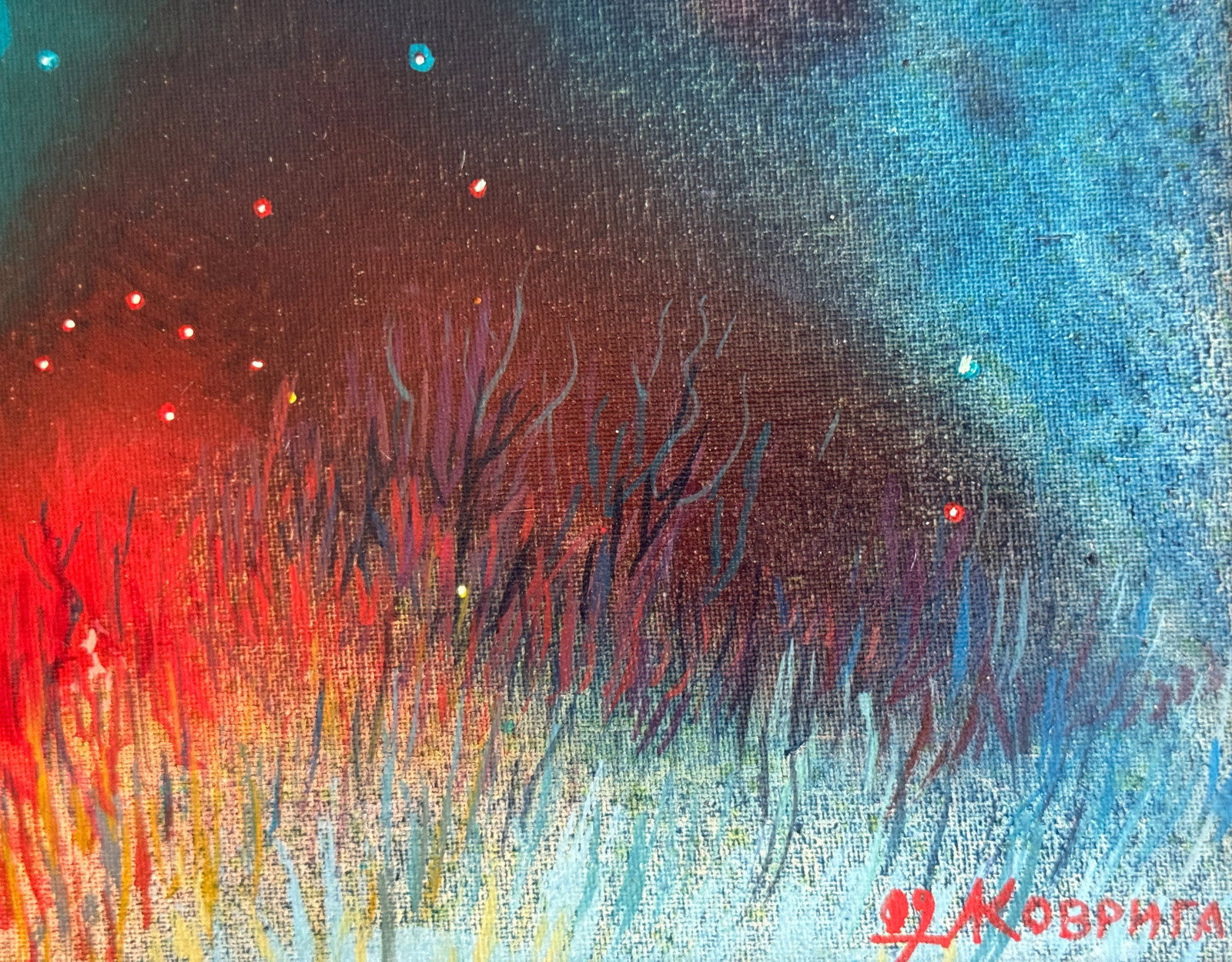 Oil painting with frame Perception K. Leonid - 10