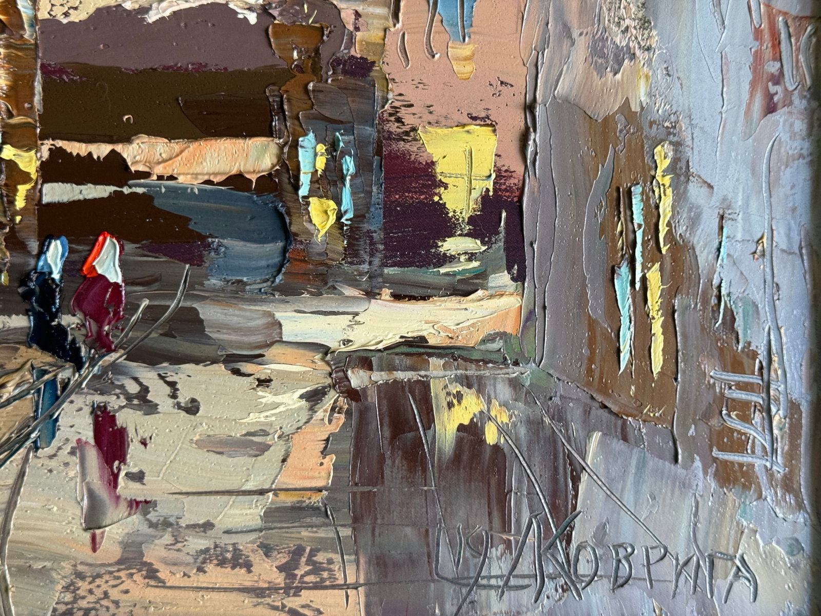Oil painting with frame Lviv, Market K. Leonid - 10