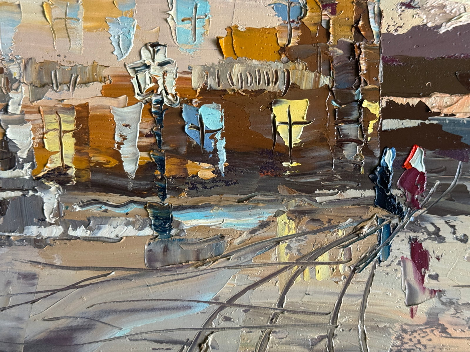 Oil painting with frame Lviv, Market K. Leonid - 5