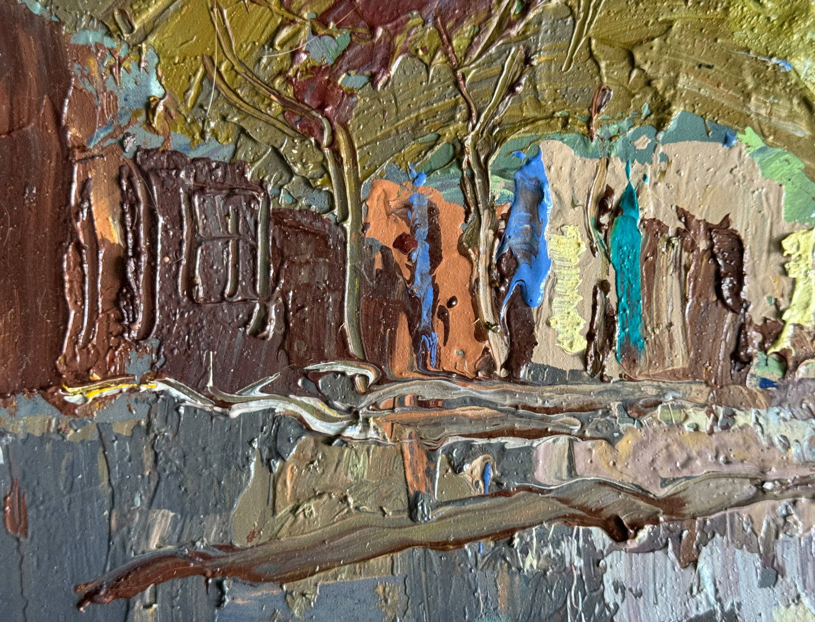 Oil painting with frame City K. Leonid - 5