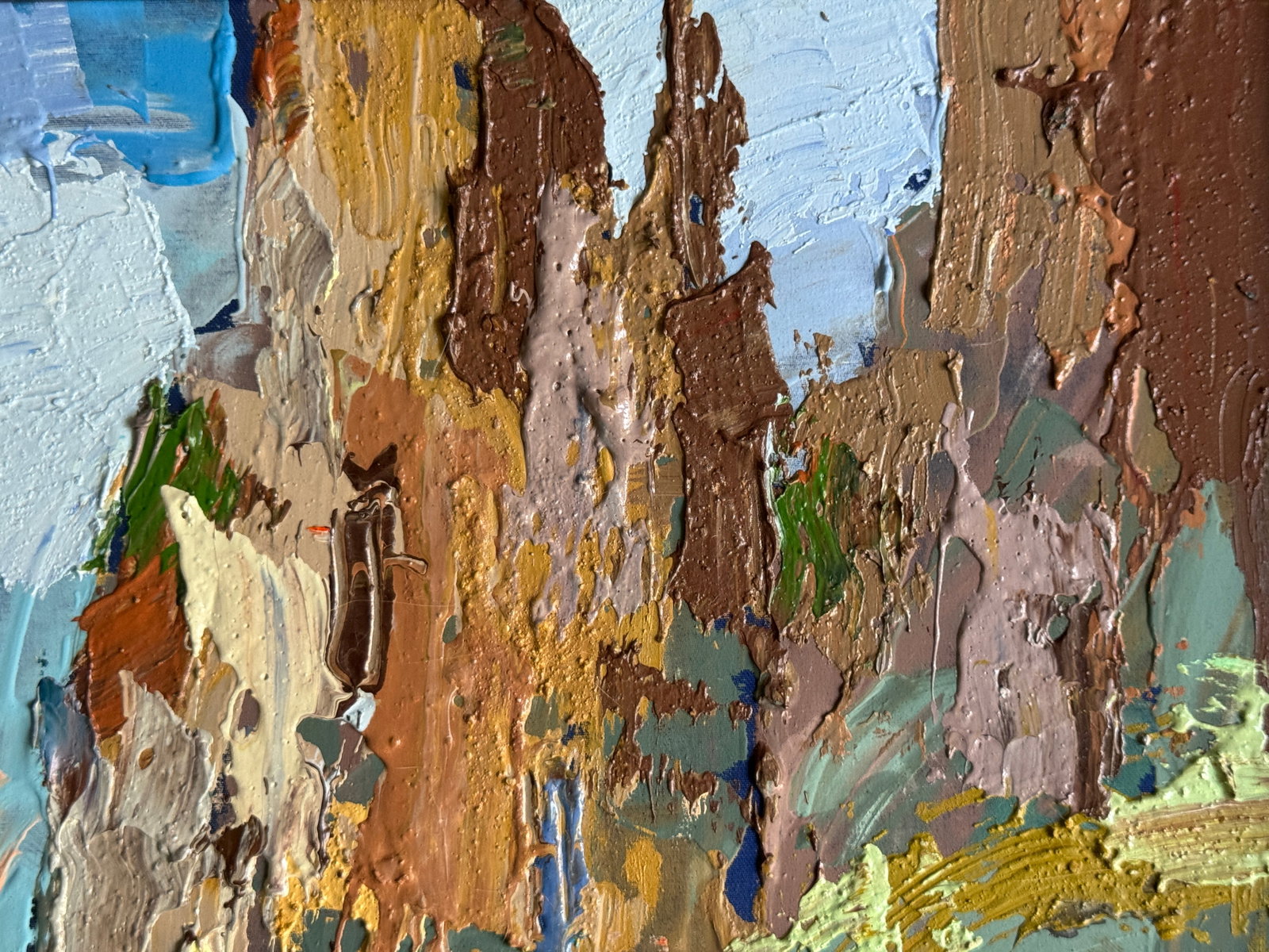 Oil painting with frame City K. Leonid - 9