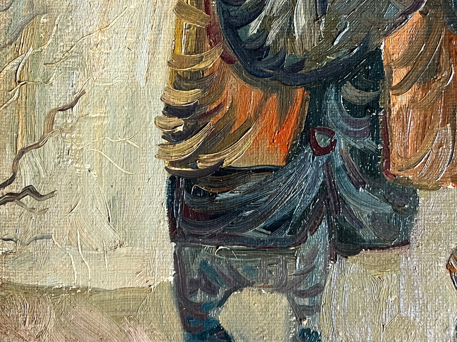 Oil painting with frame Janitor, Autumn K. Leonid - 6