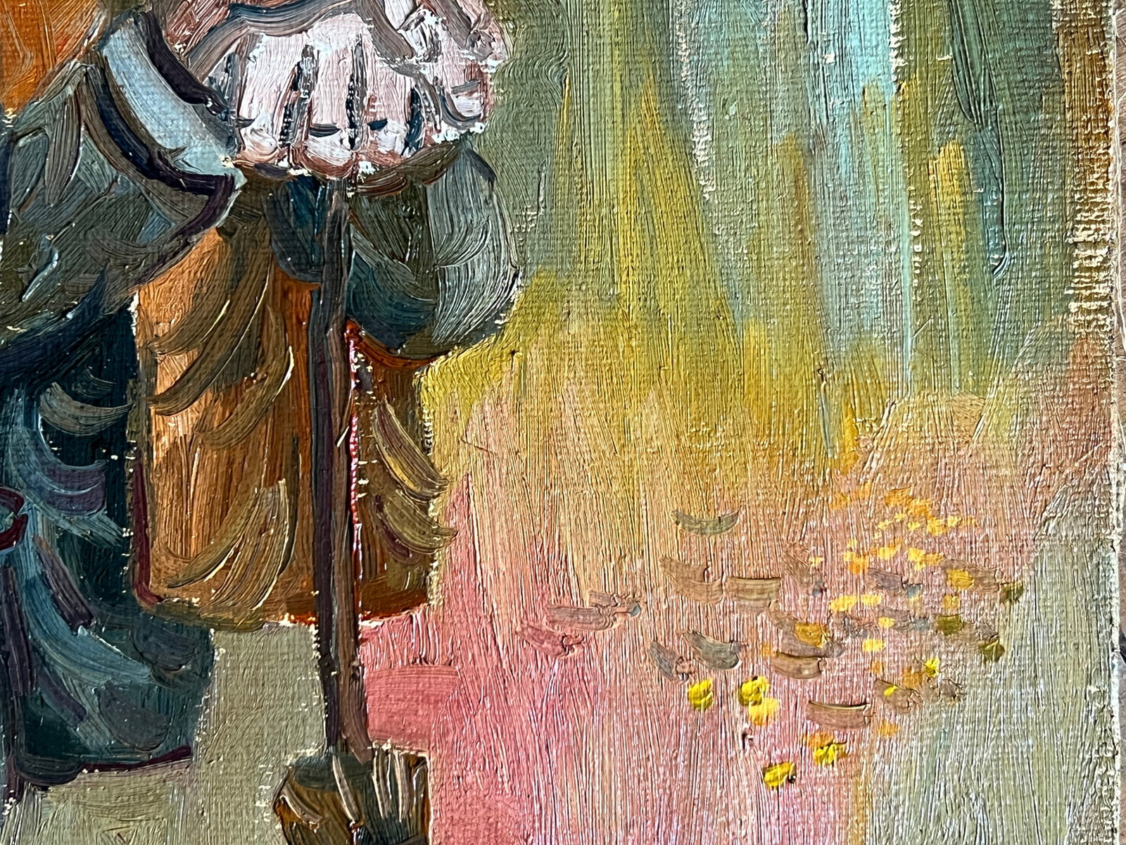 Oil painting with frame Janitor, Autumn K. Leonid - 7