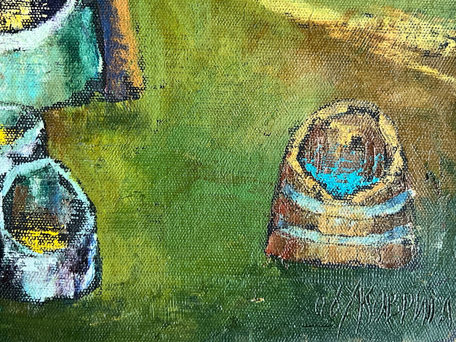Oil painting with frame well K. Leonid - 6