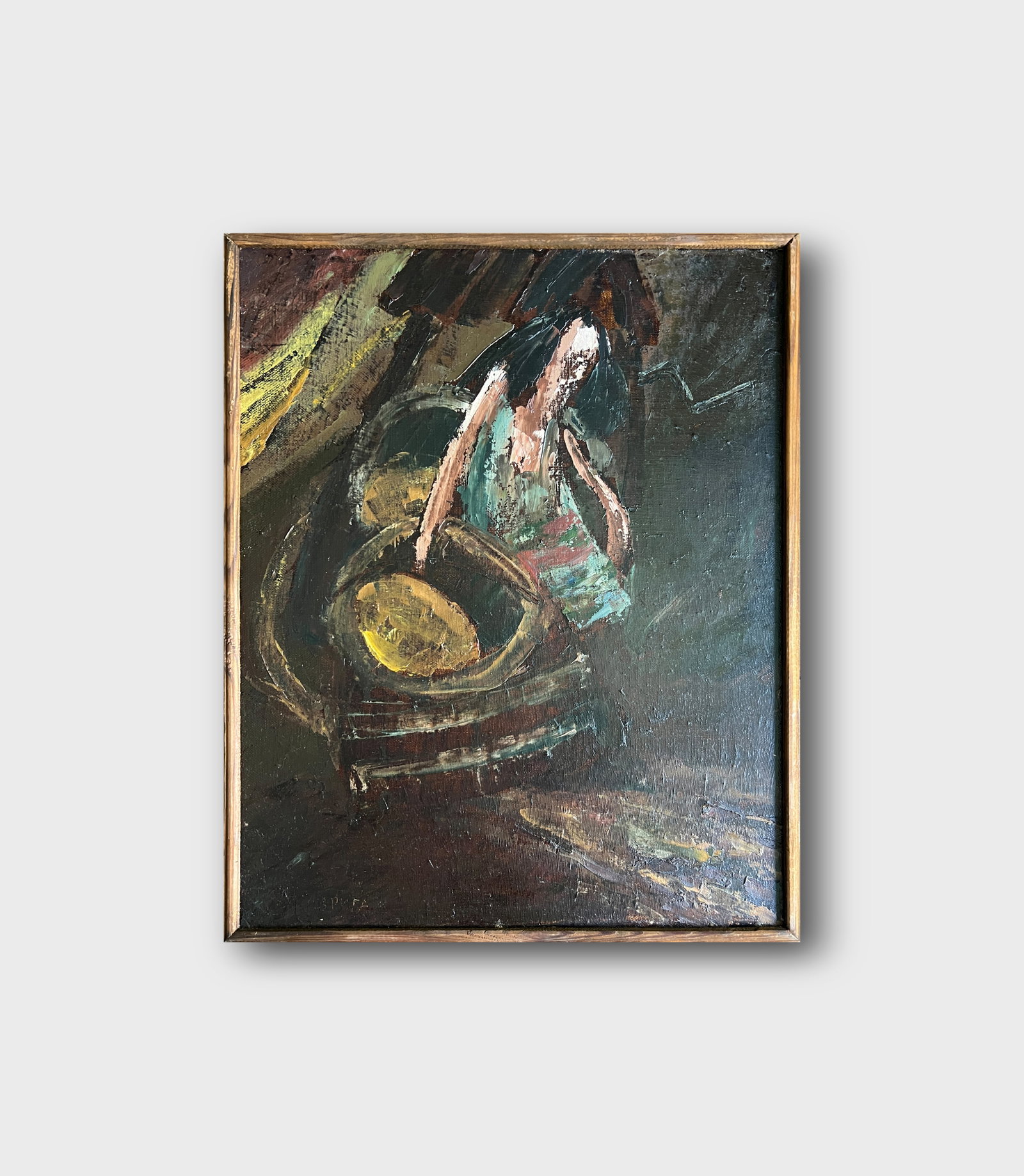 Oil painting with frame Yellow K. Leonid - 11