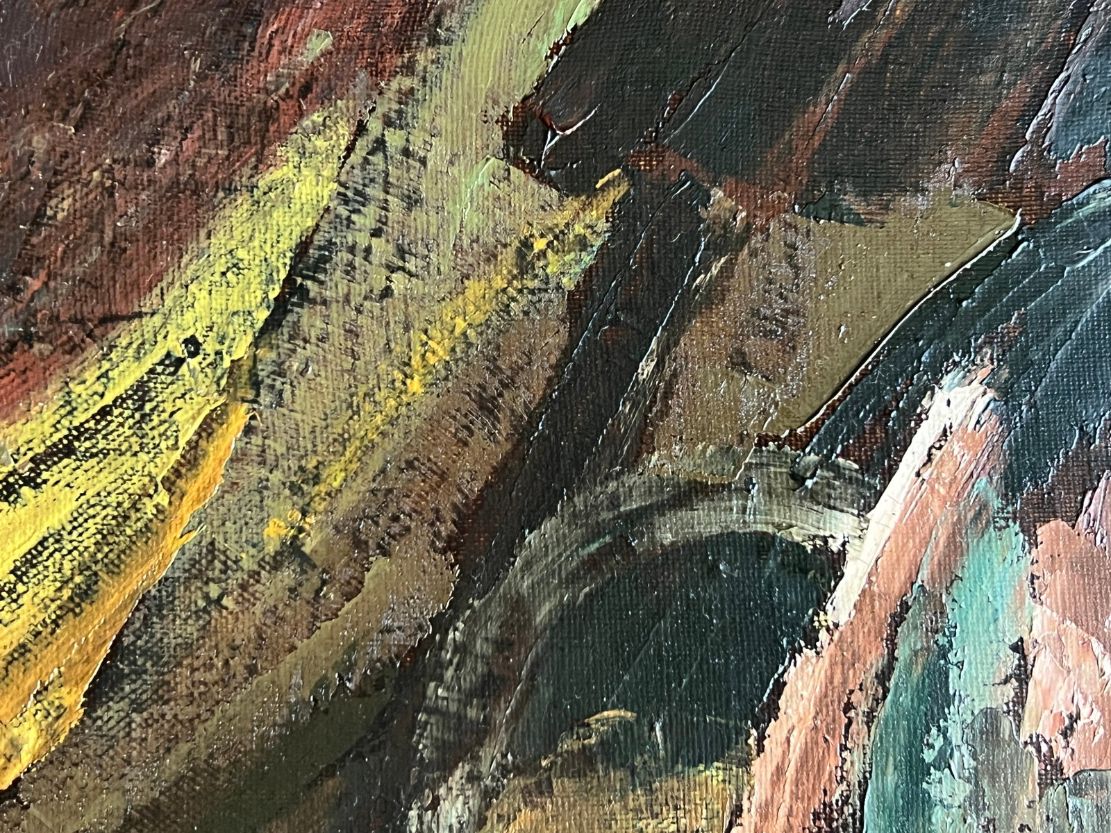 Oil painting with frame Yellow K. Leonid - 2