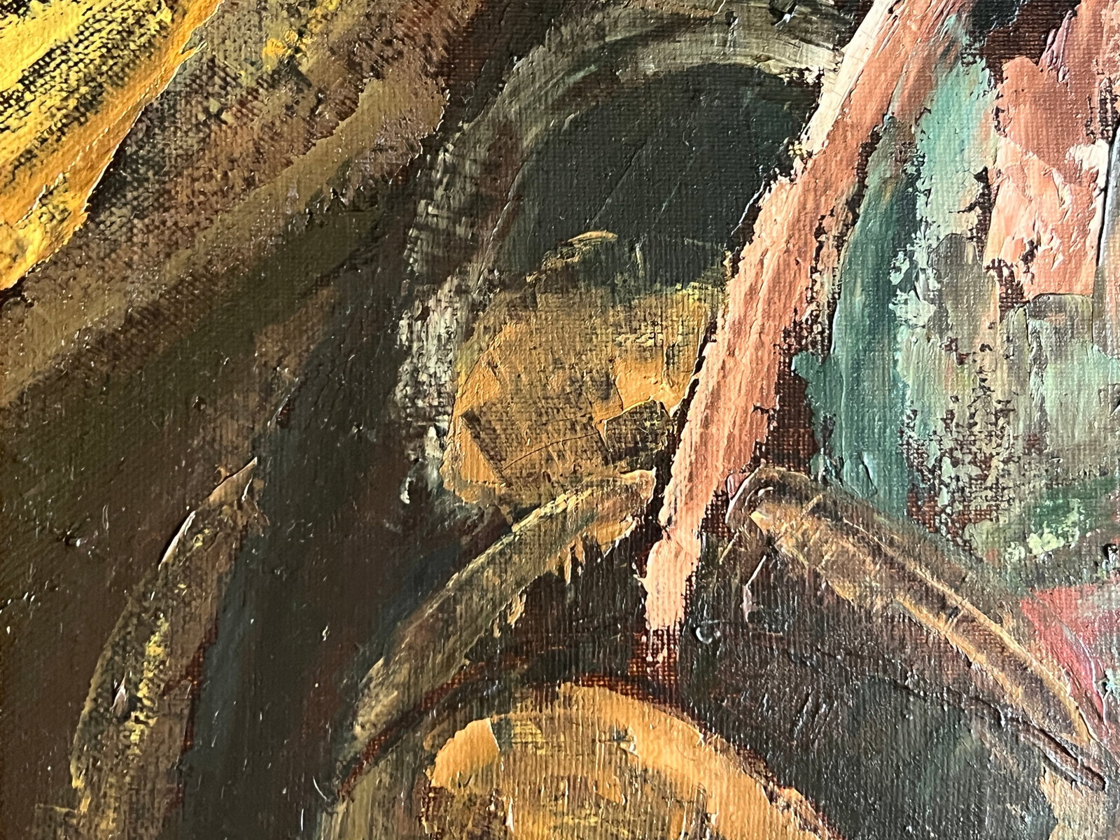 Oil painting with frame Yellow K. Leonid - 3