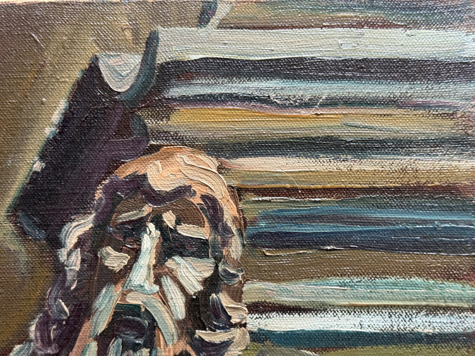 Oil painting with frame Saint Luke K. Leonid - 10