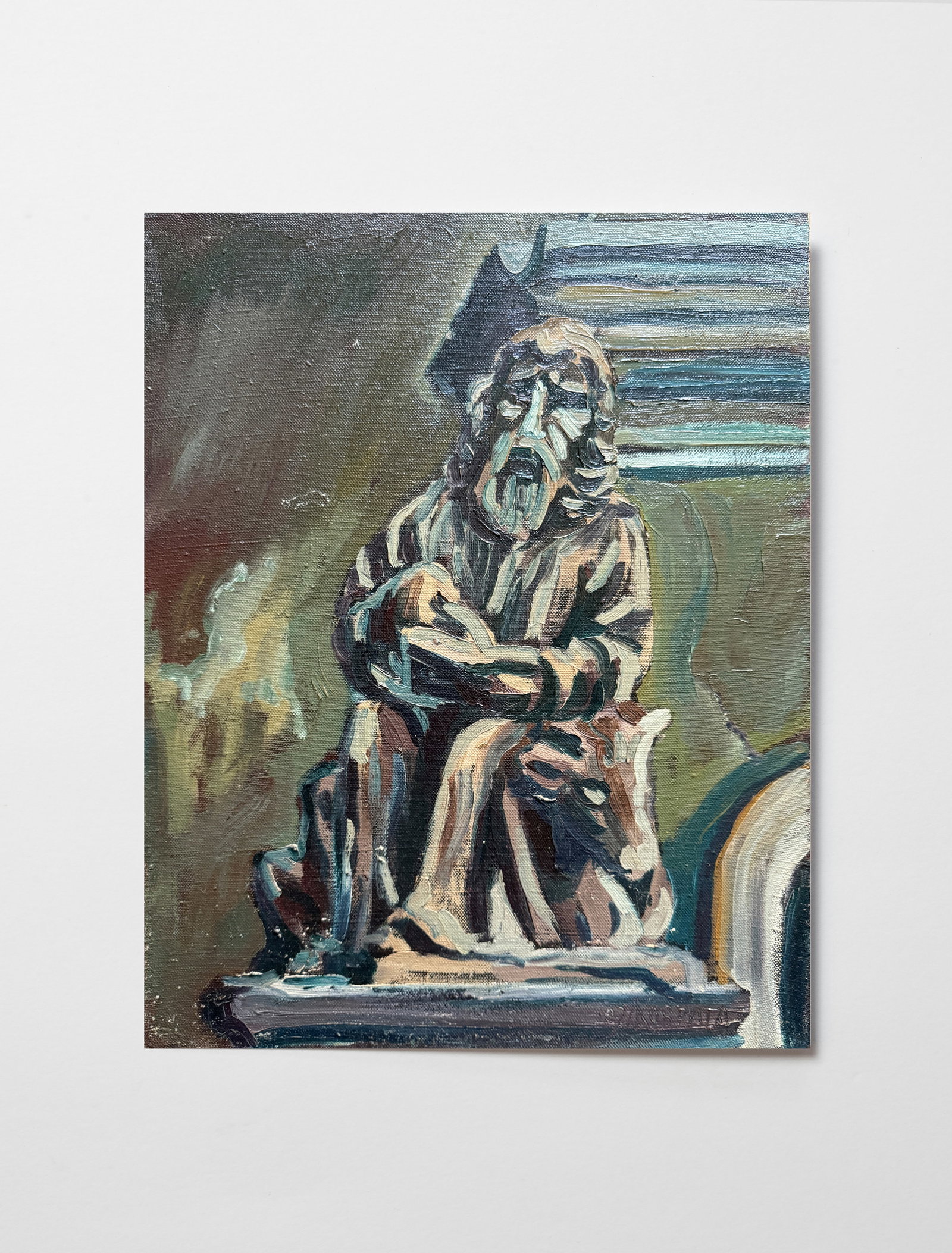 Oil painting with frame Saint Luke K. Leonid - 2