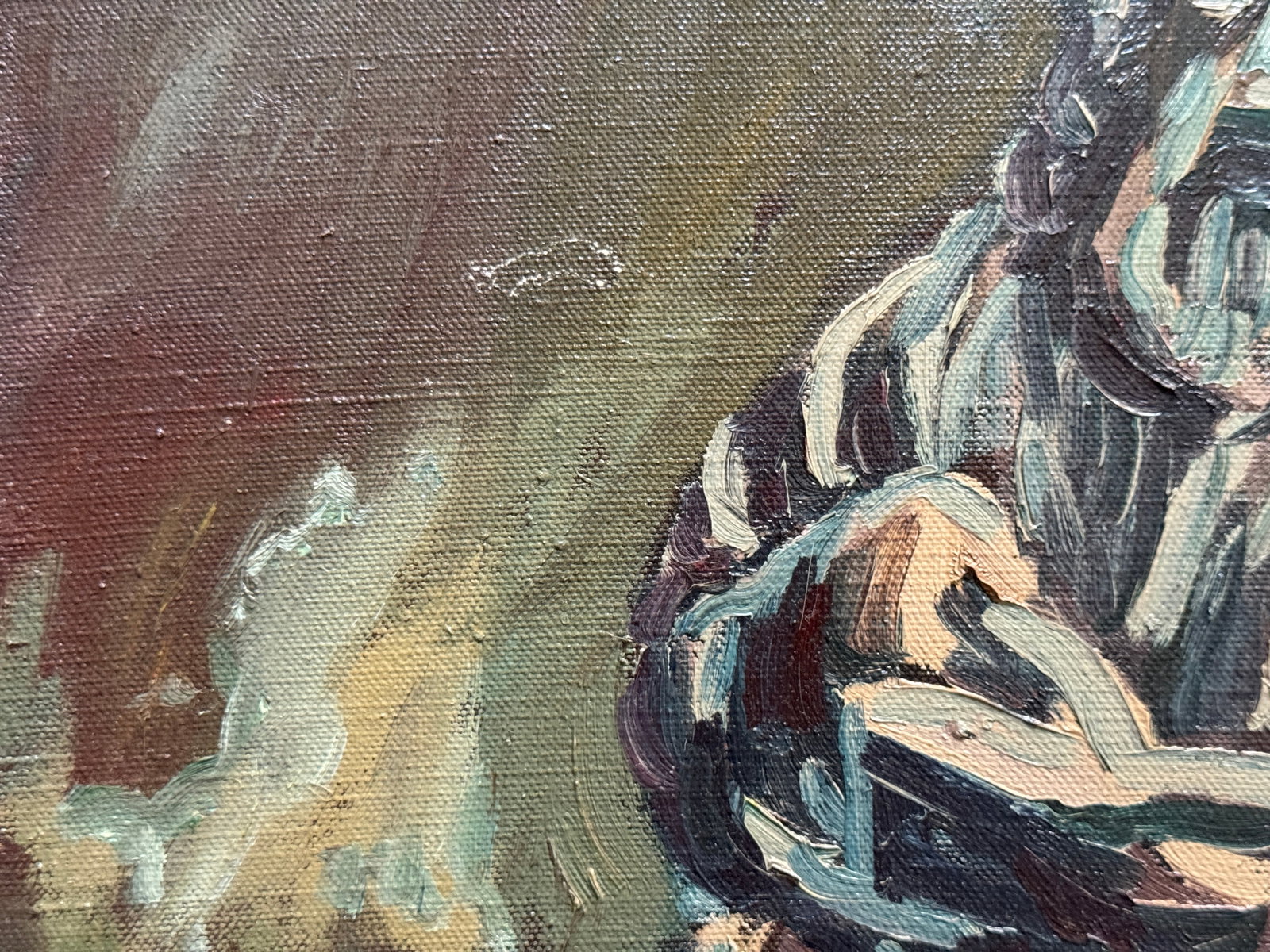 Oil painting with frame Saint Luke K. Leonid - 4