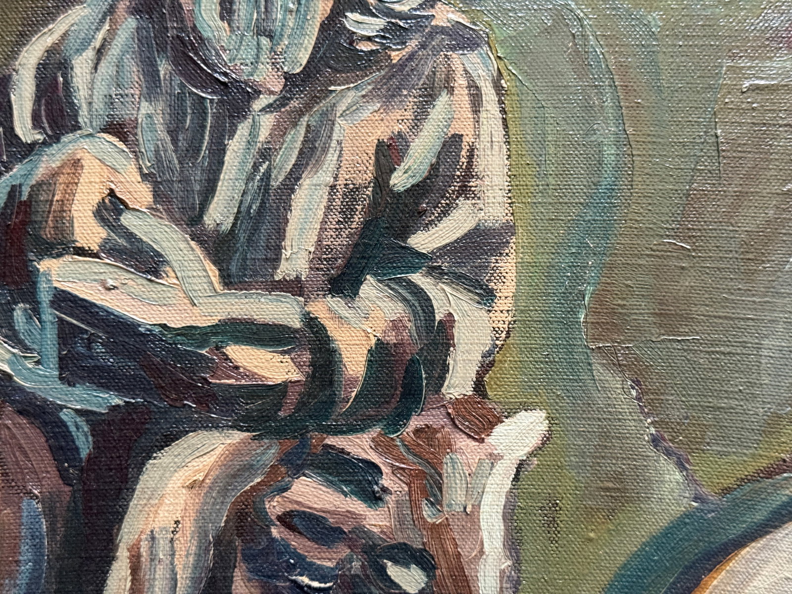 Oil painting with frame Saint Luke K. Leonid - 8