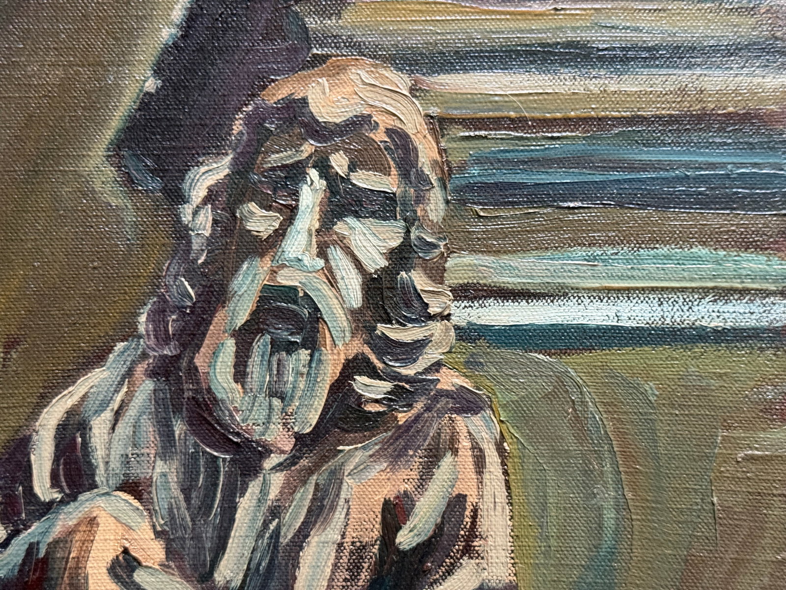Oil painting with frame Saint Luke K. Leonid - 9
