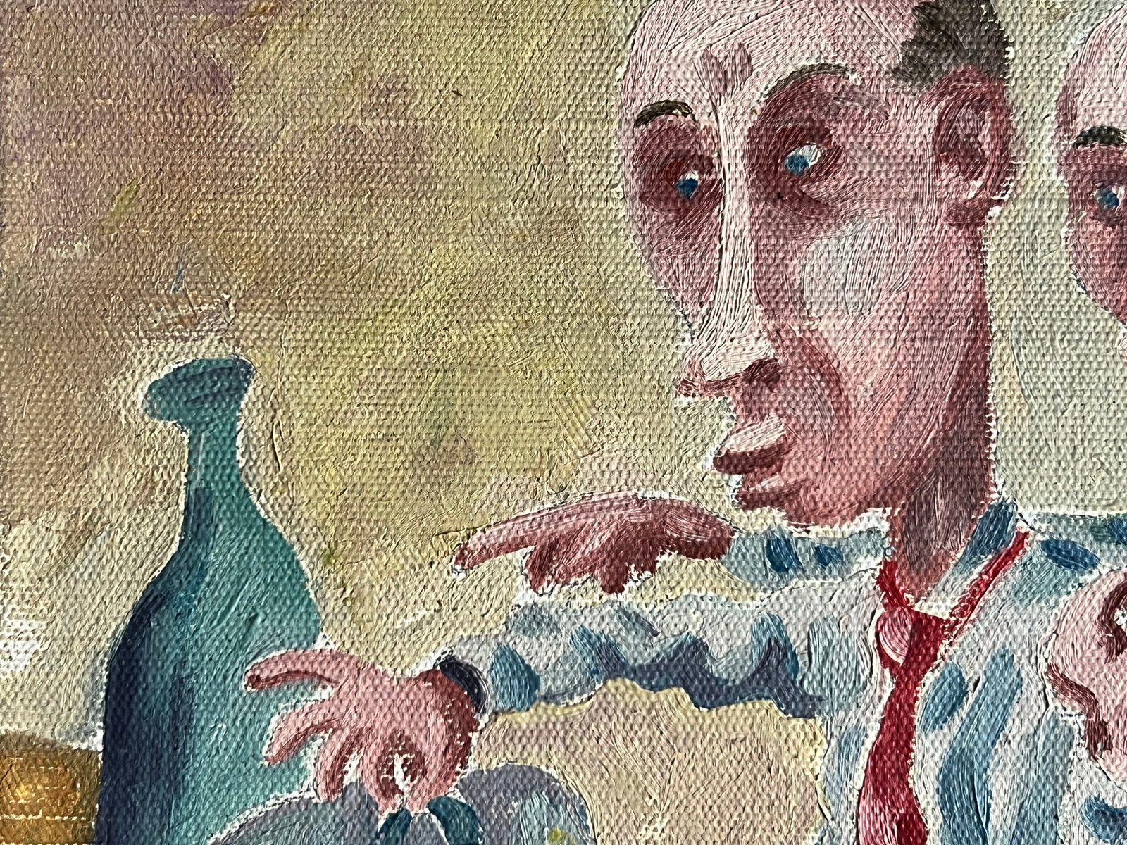 Oil painting with frame Queue K. Leonid - 3