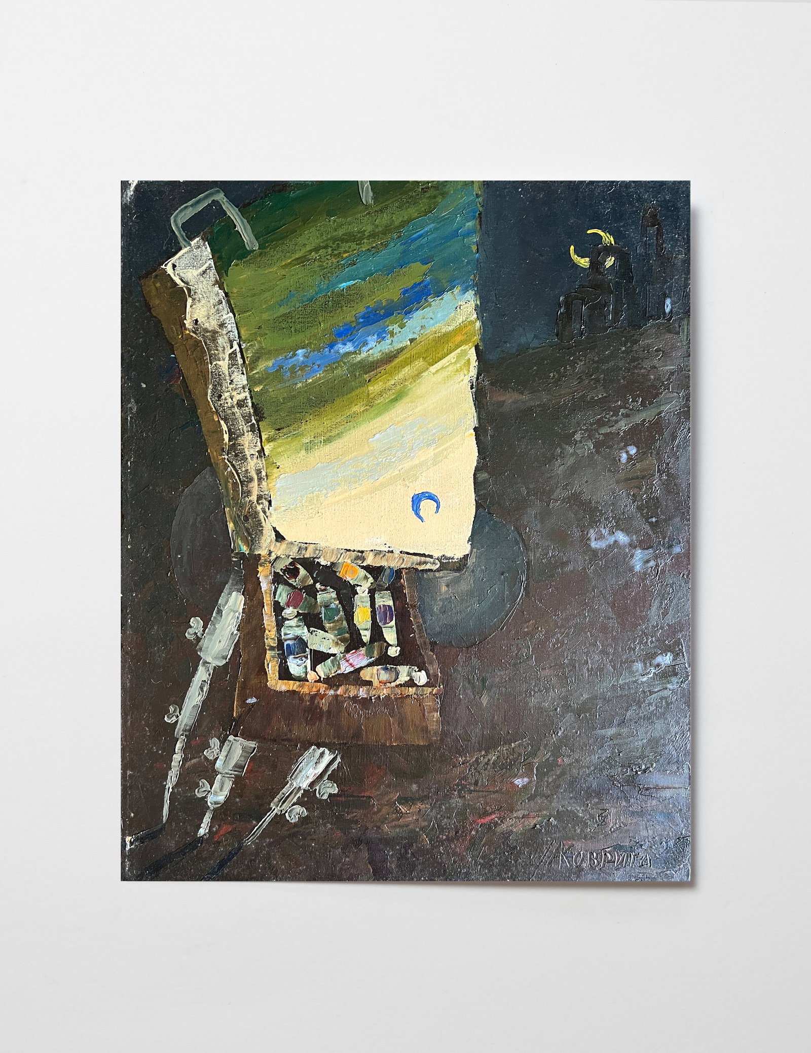 Oil painting with frame Sketchbook K. Leonid - 2