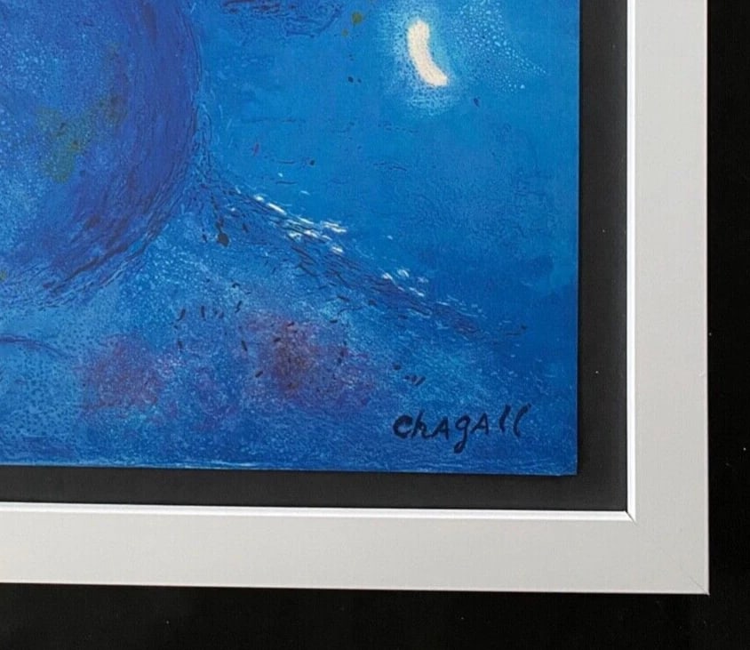 MARC CHAGALL | ORIGINAL VINTAGE 1975 PRINT | SIGNED | MOUNTED AND FRAMED - 2