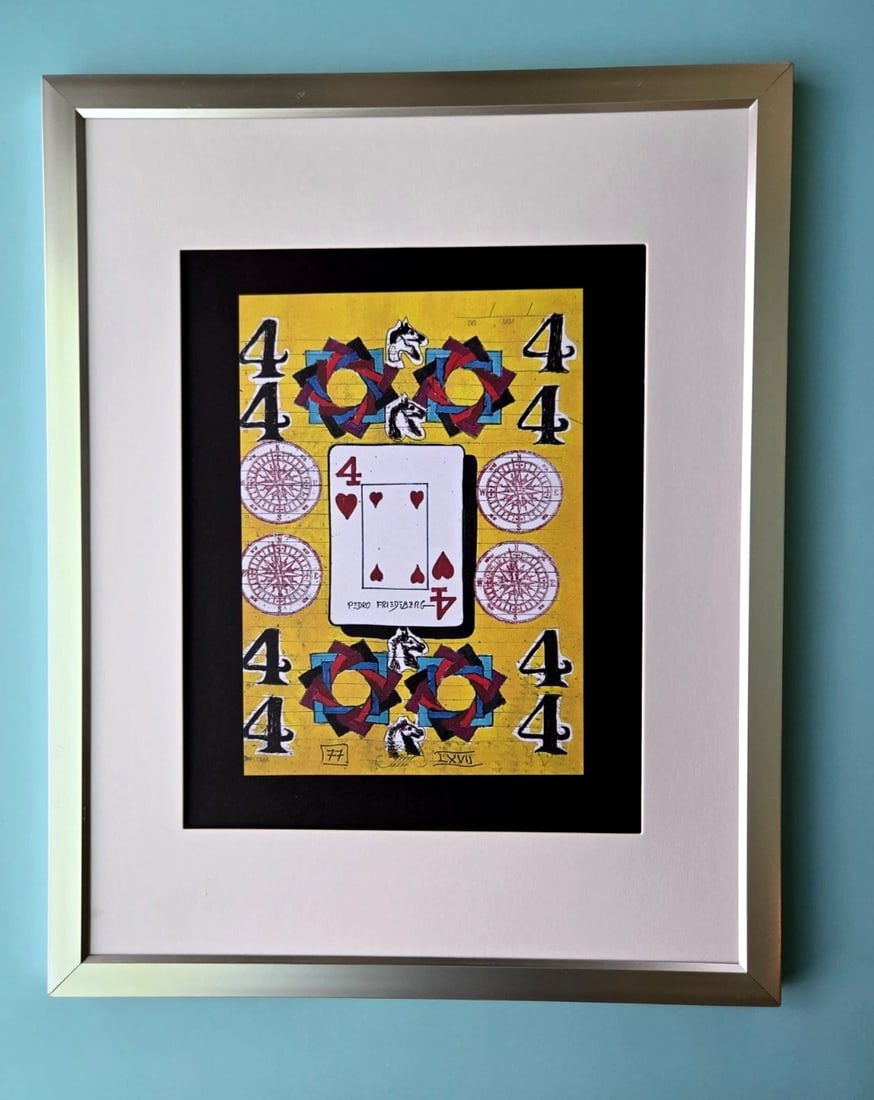 PEDRO FRIEDEBERG VINTAGE SIGNED PRINT + ICONIC SURREAL + FRAMED ART (1 of 3)