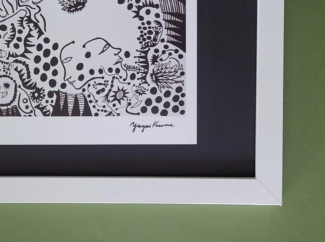 Signed Yayoi Kusama 1990s Pop Art Print Framed Contemporary Art Ready to Hang - 3