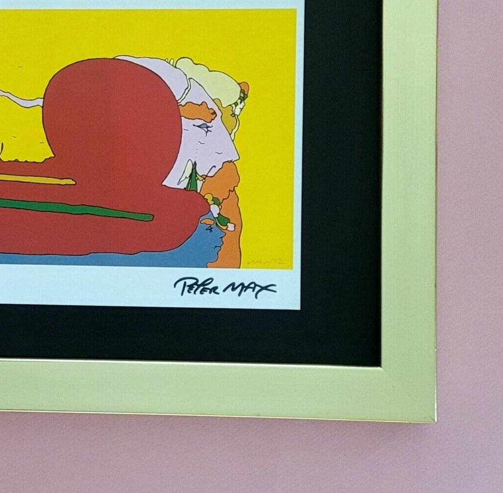 Peter Max | Vintage Print Signed | Mounted in a New 10x8in Frame - 2