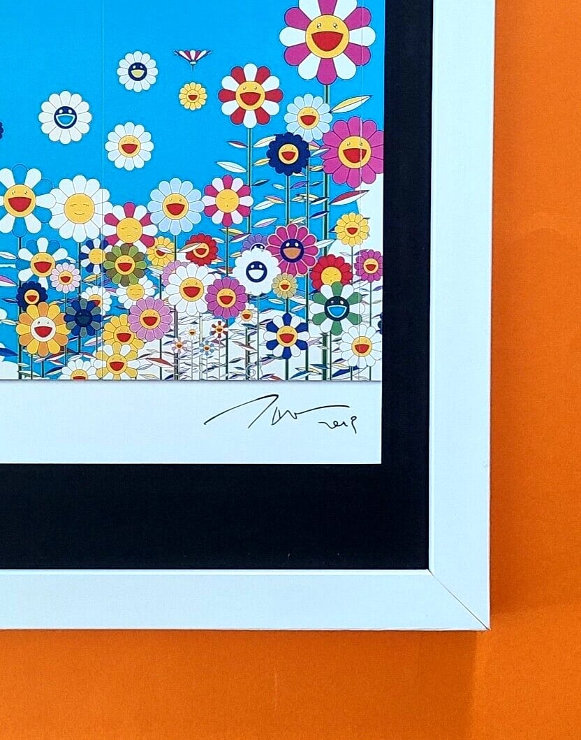 TAKASHI MURAKAMI + AWESOME SIGNED ART PRINT FROM JAPAN + WITH NEW FRAME - 3
