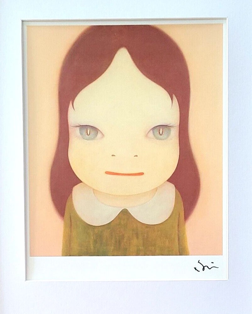 YOSHITOMO NARA, SIGNED PRINT FROM TOKYO MATTED & FRAMED - 2