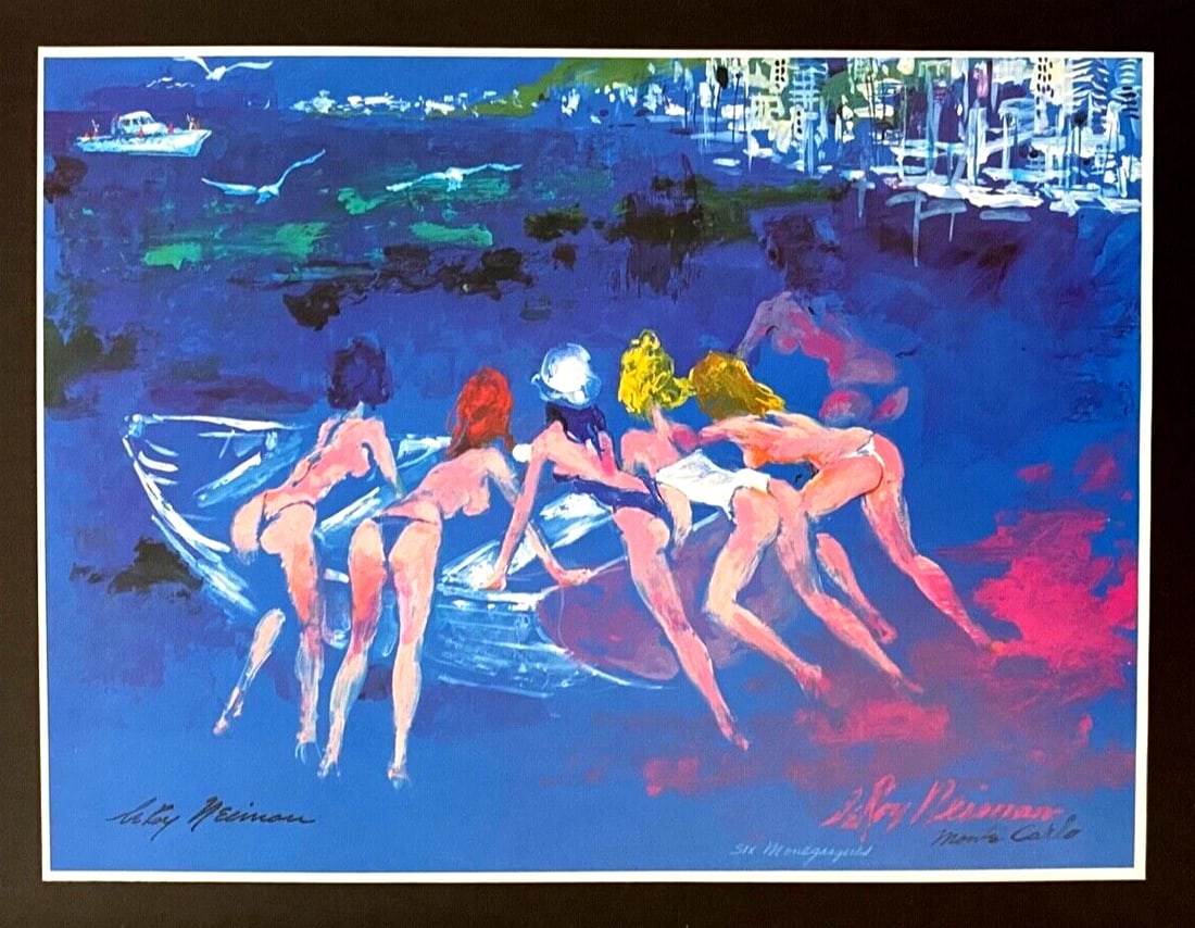 LEROY NEIMAN + SKETCHBOOK DRAWING MONACO + CIRCA 1970'S + SIGNED PRINT FRAMED - 2