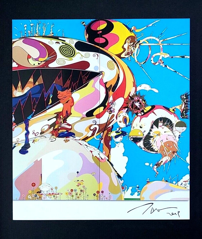 Framed Takashi Murakami Art Print Japan 14x11 Pop Art Collectible - 2