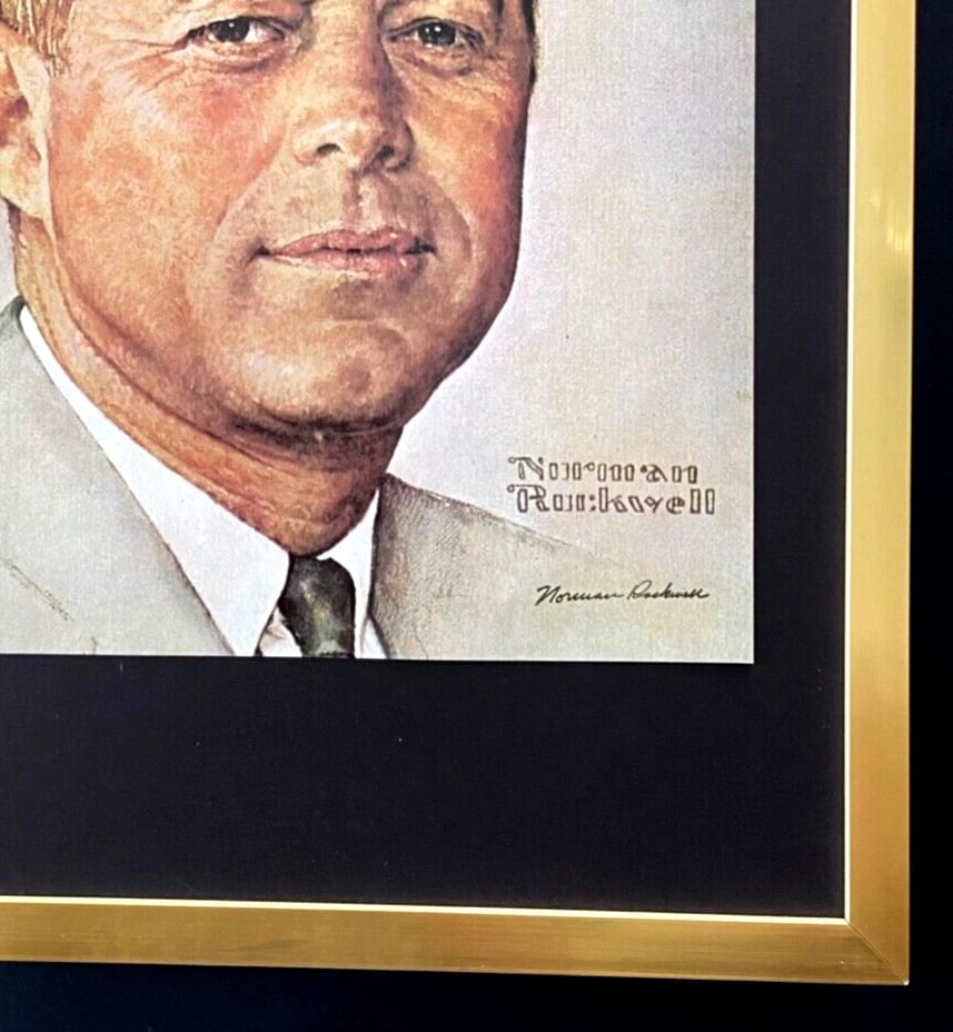 Framed Norman Rockwell Signed Print 1970s Americana Art Decor Ready to Hang - 3