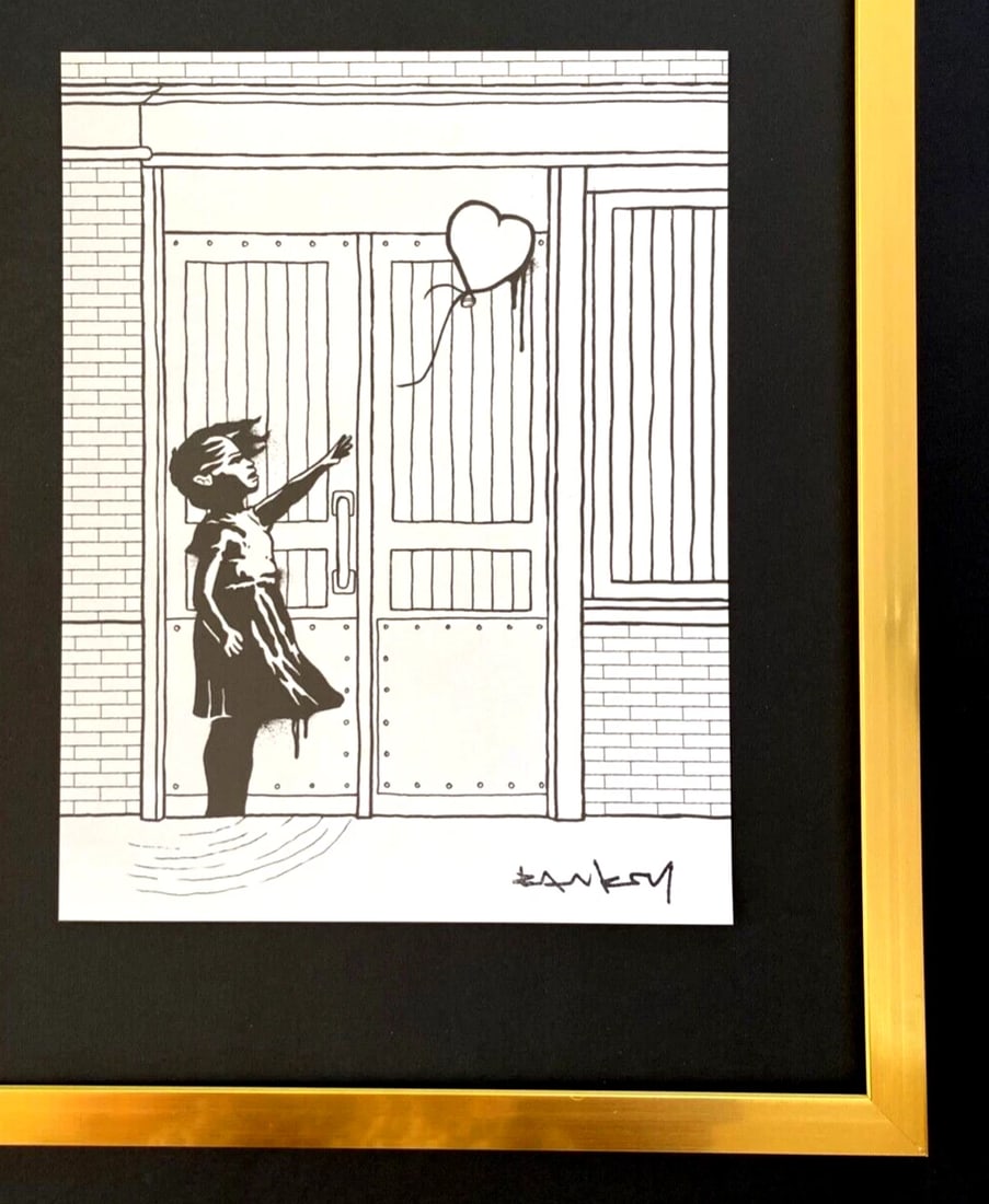 Banksy Signed Street Art Framed Print Modern Graffiti Decor Highly Collectible - 3