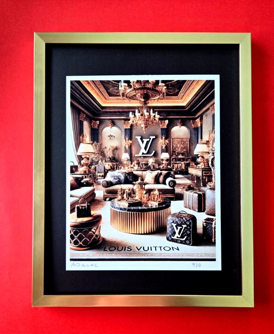 ALEXANDER DULAC + LUXURY Hand Signed Authentic Print Ltd.Ed. of 10 COA: Up for Sale is this Beautiful and Elegant Hand Signed Authentic Giclee by renowned contemporary artist ALEXANDER DU LAC " LOUIS VUITTON SPIRIT" The print is mounted and framed. The area covered by